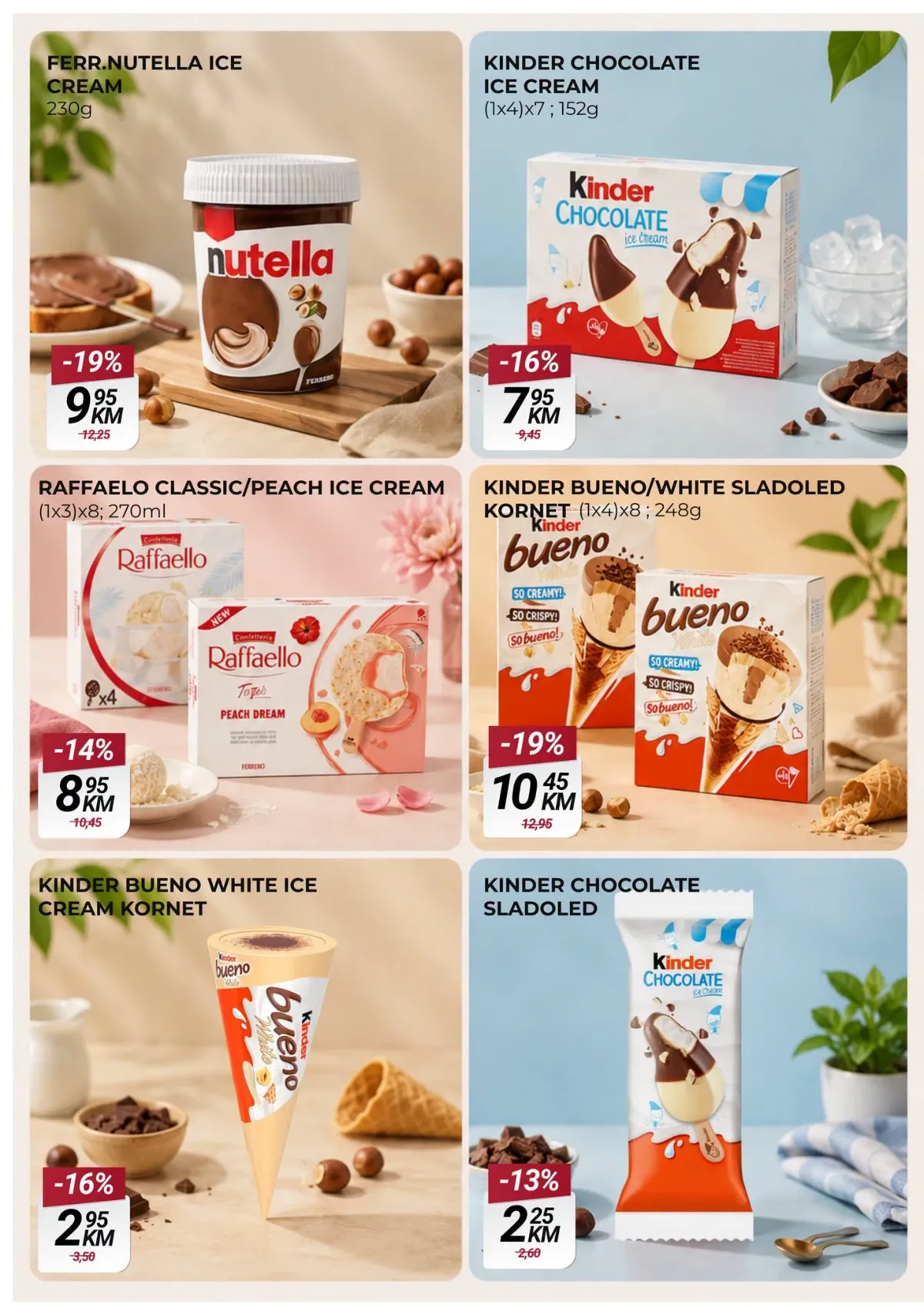 Belamionix katalog – Nutella i Kinder Chocolate sladoledi na akciji