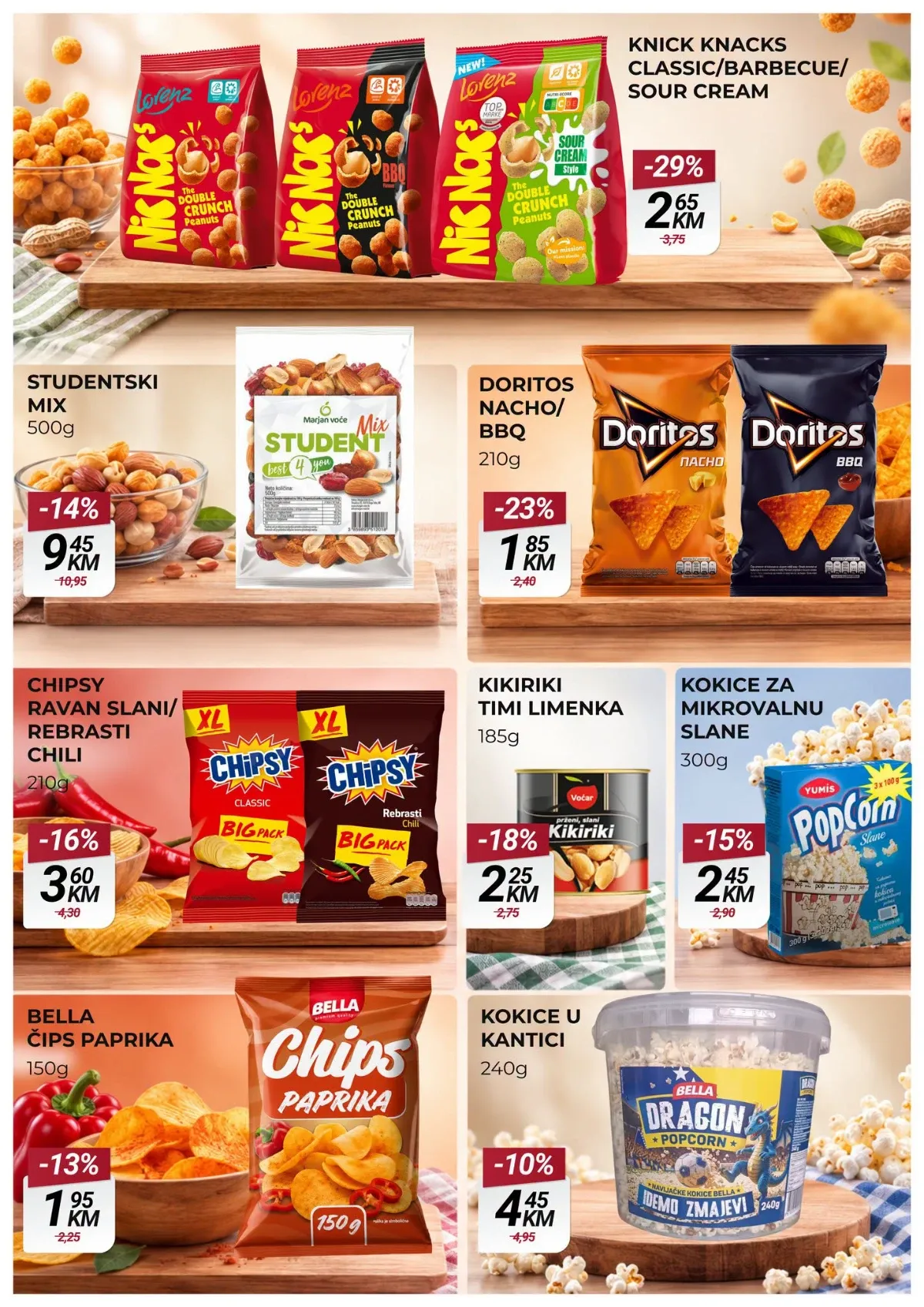 Belamionix katalog – Knick Knacks grickalice i Doritos čips na akciji