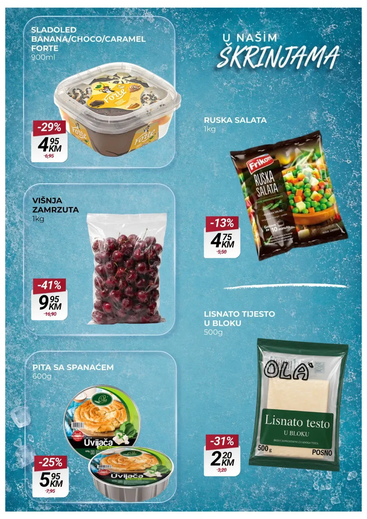 Belamionix vikend akcija – sladoled, zamrznute višnje, ruska salata, pita i lisnato tijesto