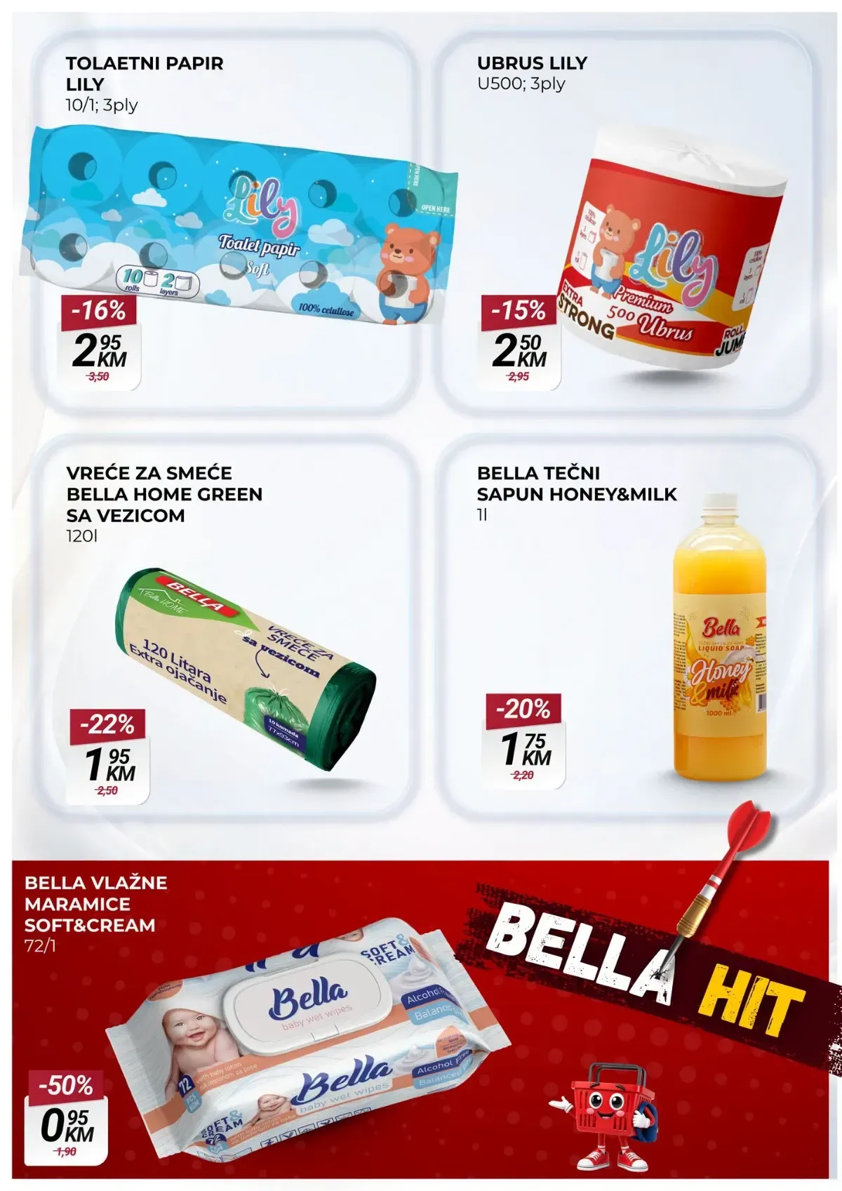Belamionix vikend akcija – toaletni papir, ubrusi, vreće za smeće, tečni sapun i vlažne maramice