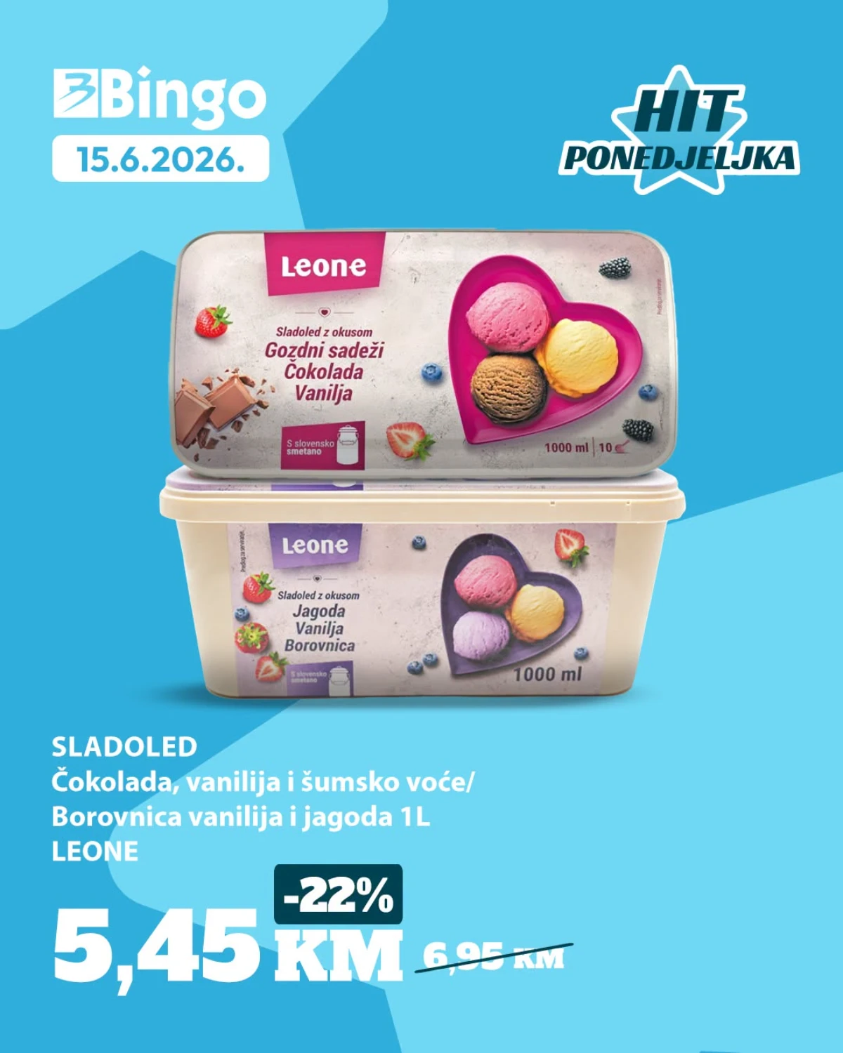 Bingo HIT PONEDJELJKA 15.06.2026 – posebna jednodnevna ponuda uz 22% popusta