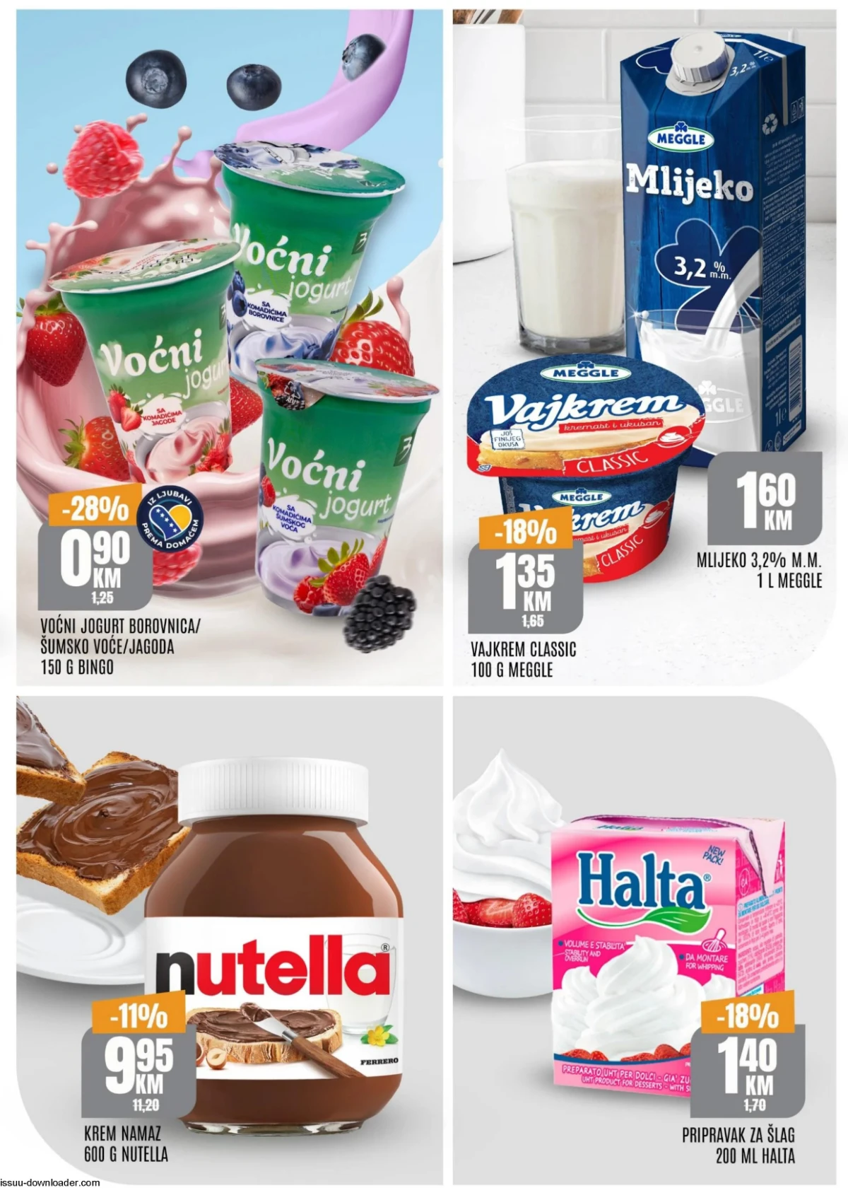 Bingo katalog strana 3 – voćni jogurt, mlijeko, Nutella i Halta šlag