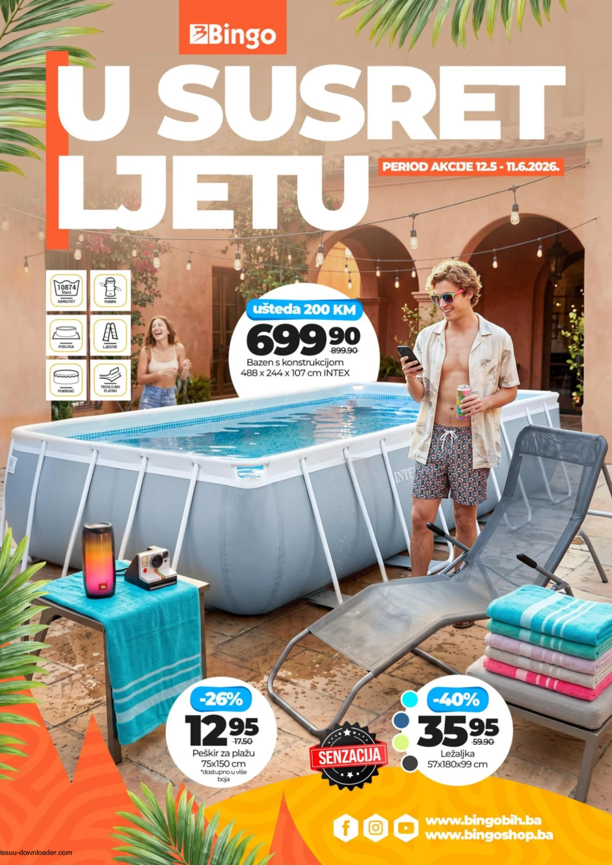 Bingo U susret ljetu katalog 2026 – bazeni, jacuzzi, ležaljke i vrtna oprema do 11.06.2026