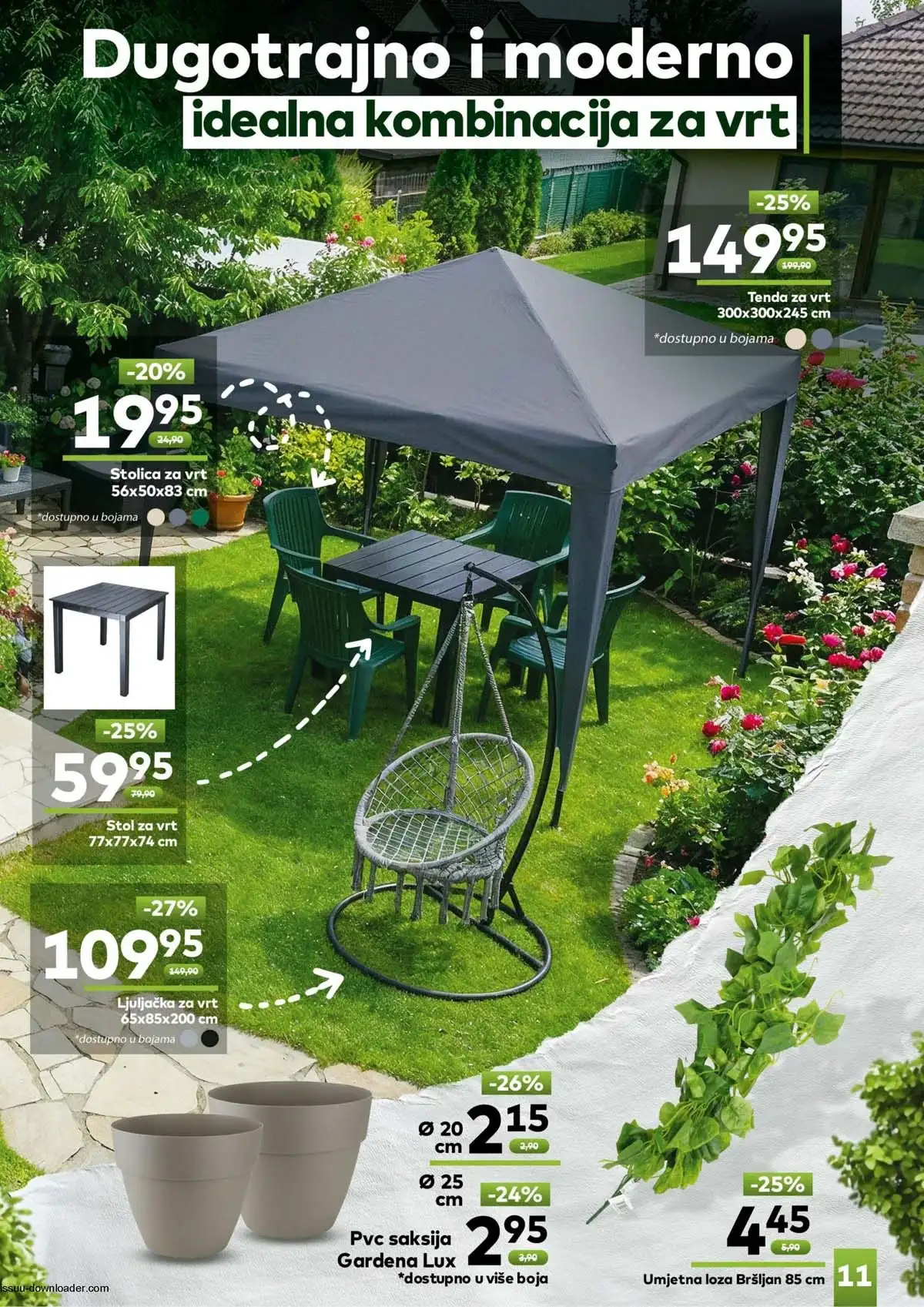Bingo sniženja do 50% vrt ležaljke i stolice katalog akcija do 20.05.2026 strana 11