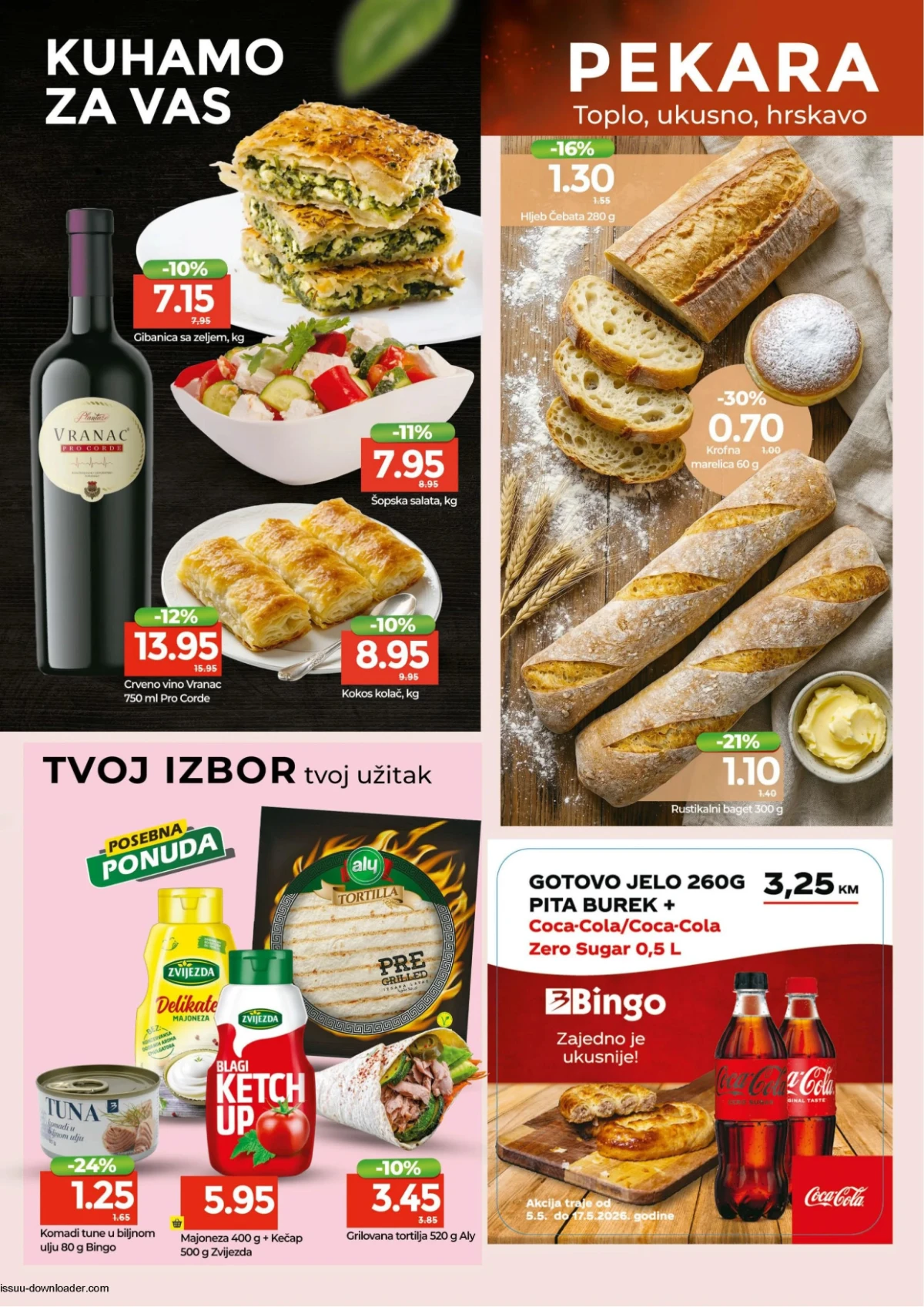 Bingo katalog maj 2026 pekara gotova jela akcija