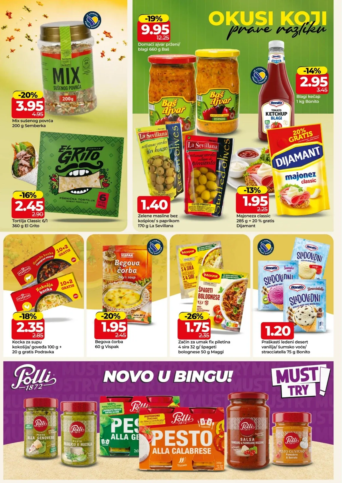 Bingo katalog do 30.08.2026. – ajvar, kečap, majoneza, supe i začini