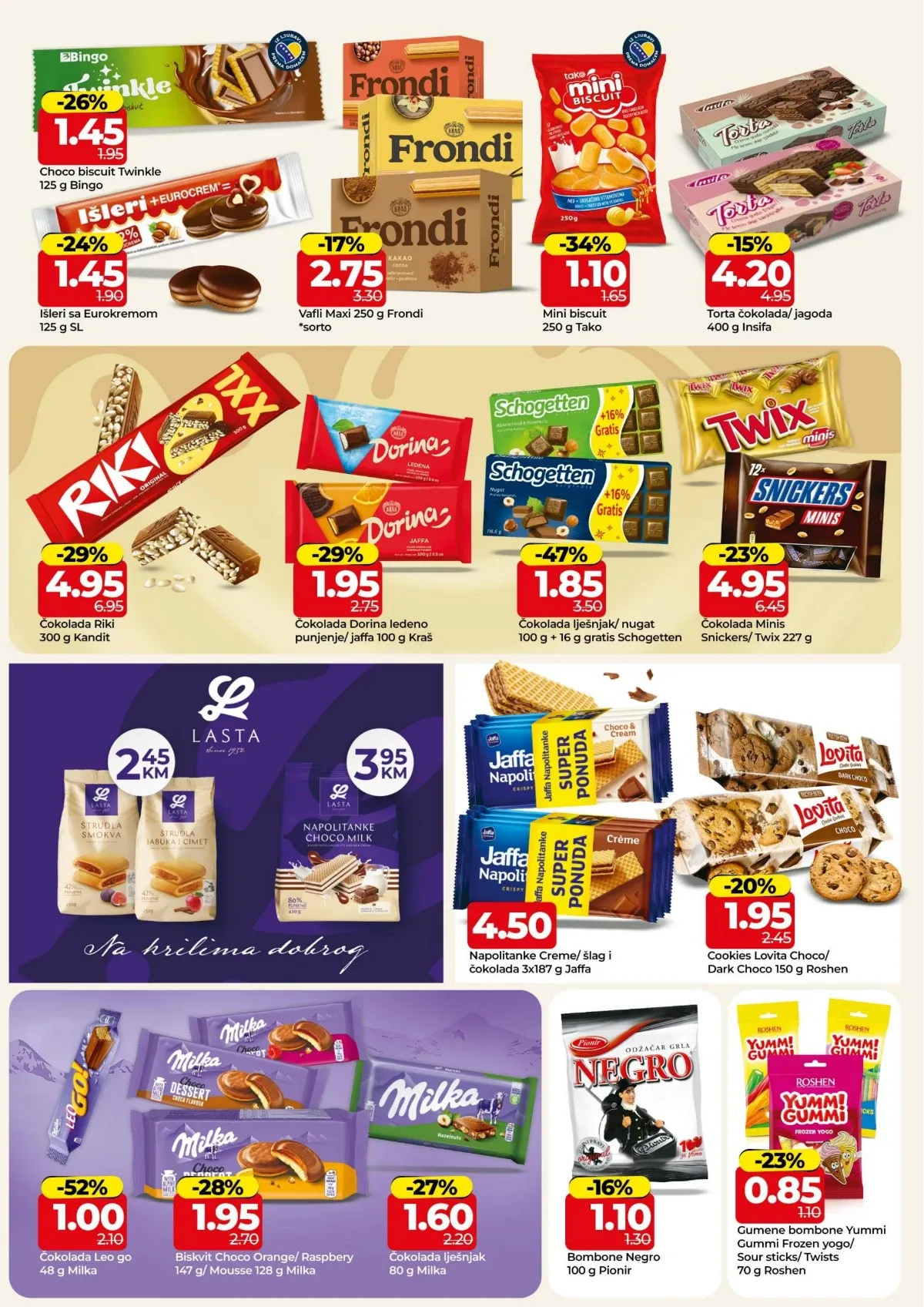 Bingo katalog do 30.08.2026. – čokolade, keksi, vafli i slatkiši uz velika sniženja