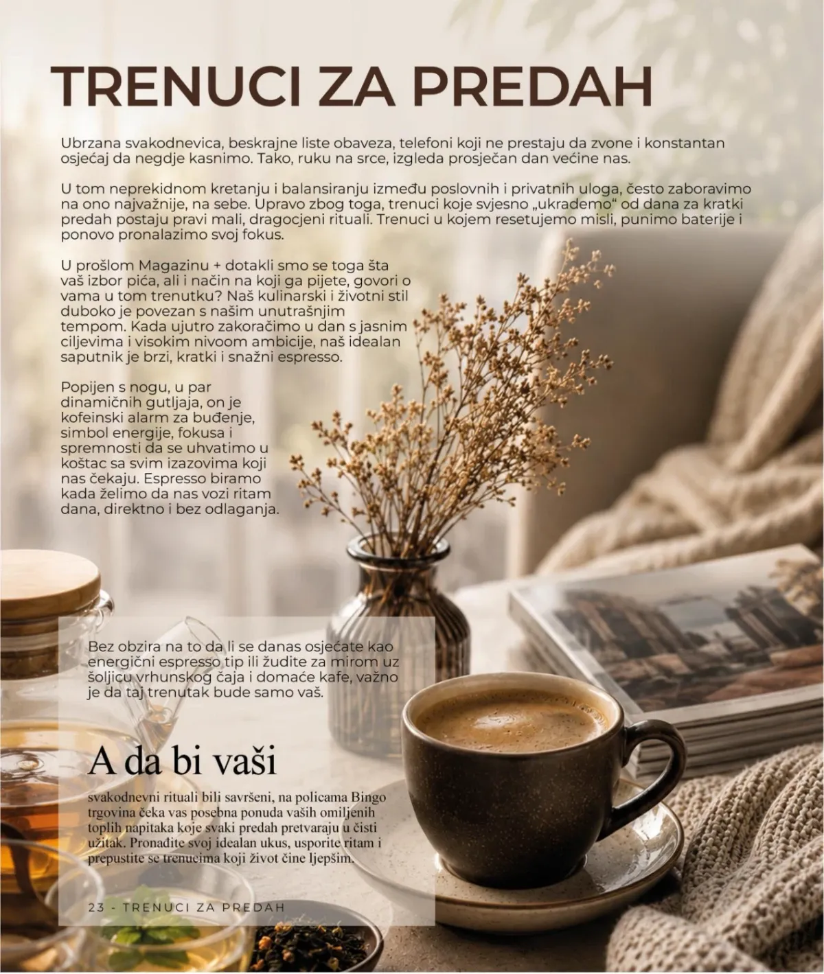 Bingo Magazin+ do 01.09.2026. – kafa, napici i ideje za trenutke predaha