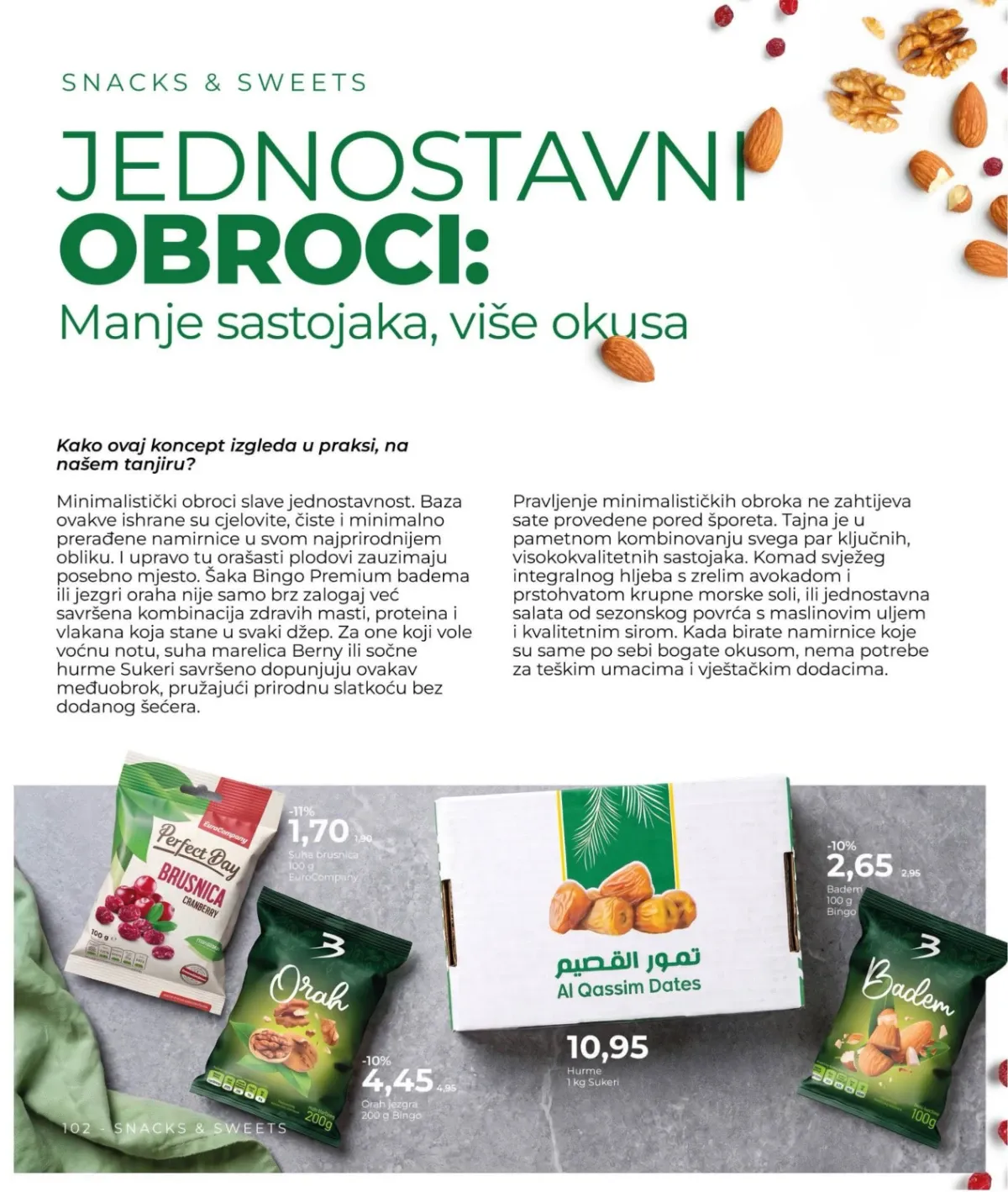 Bingo Magazin+ do 01.09.2026. – brusnice, orah, hurme i bademi za jednostavne obroke