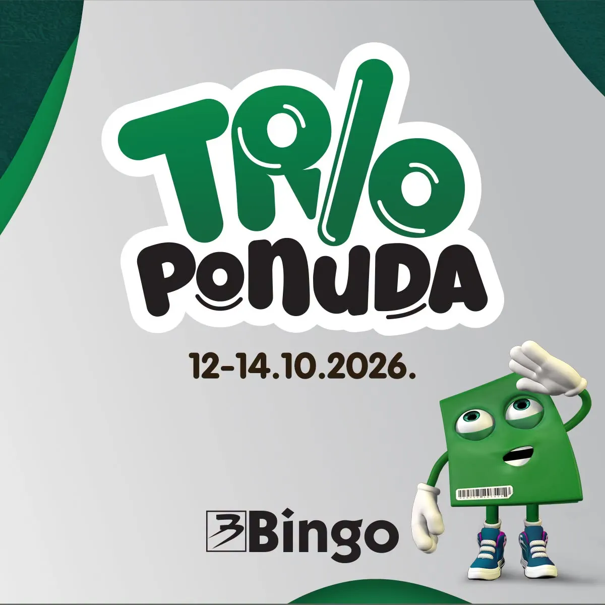 Bingo TRIO ponuda od 12. do 14.10.2026. – naslovna stranica akcijske ponude