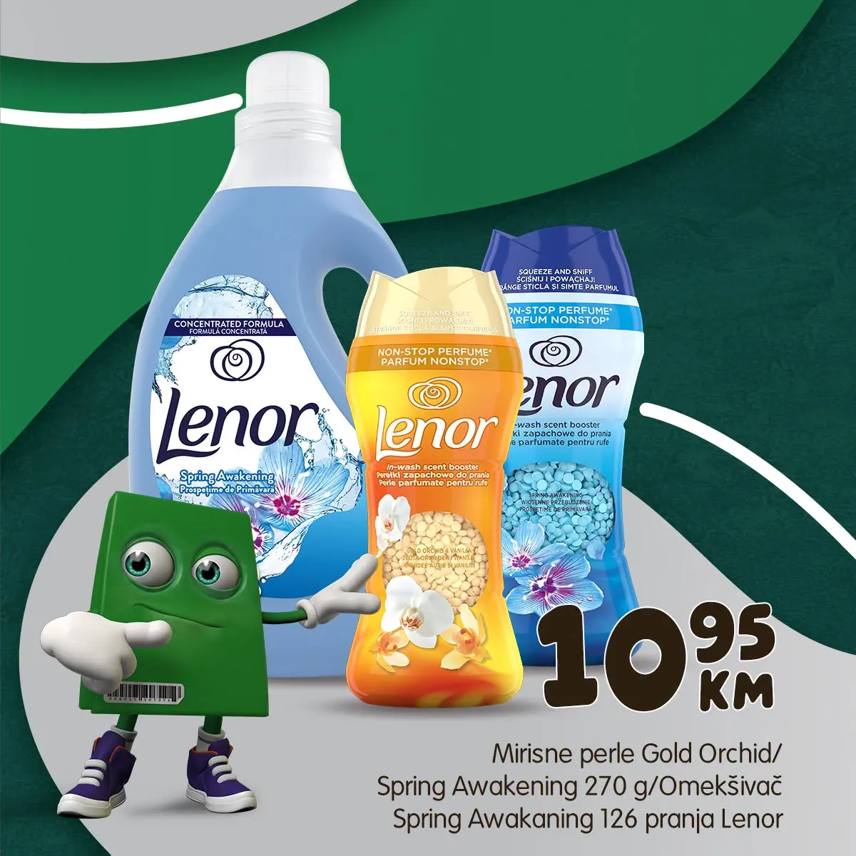 Bingo TRIO ponuda – Lenor mirisne perle 270 g i omekšivač Spring Awakening za 126 pranja po 10,95 KM