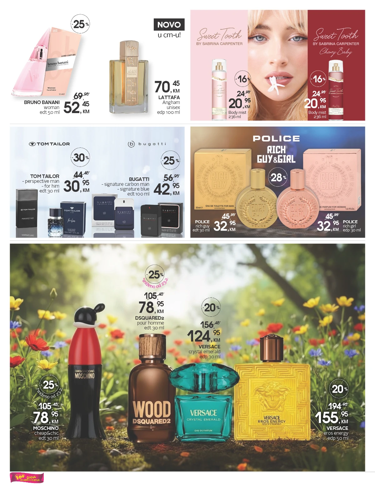 CM katalog Versace Paco Rabanne Gisada i Jennifer Lopez parfemi sniženje