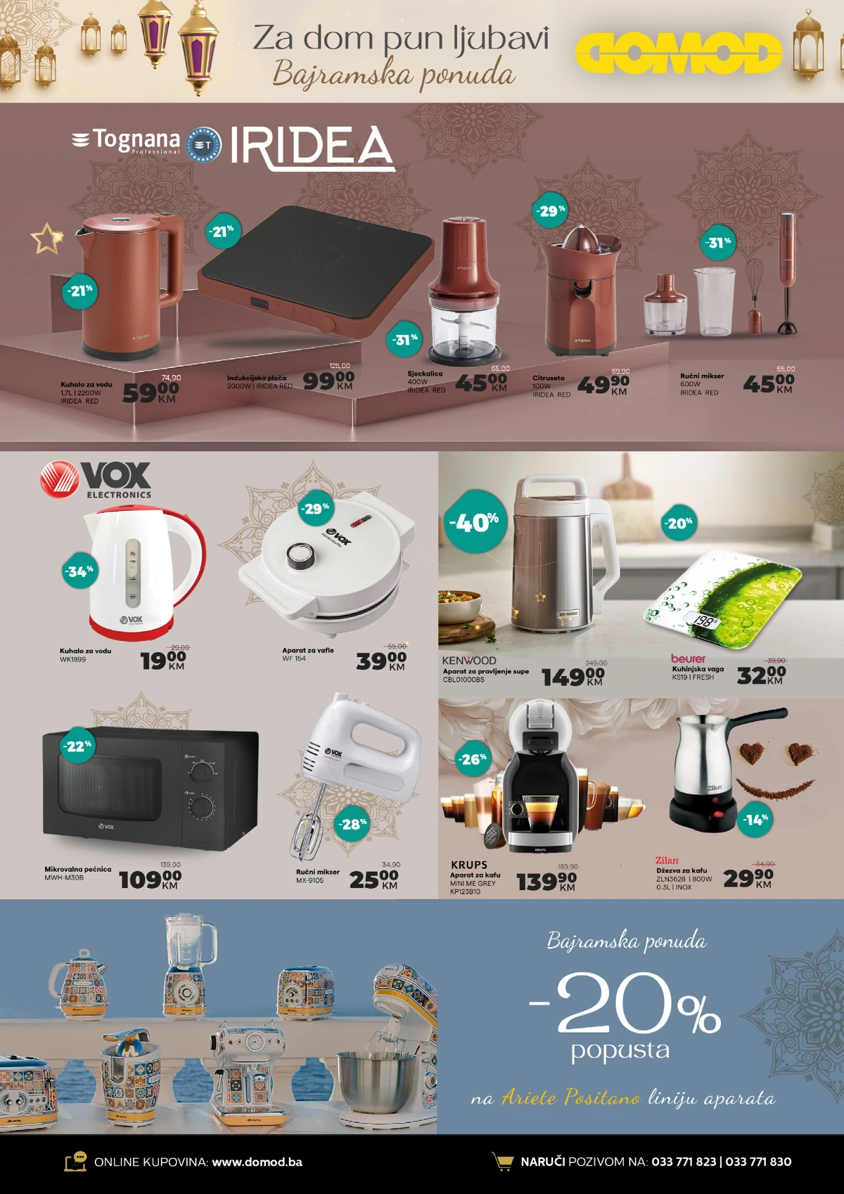 DOMOD katalog strana 3 mali kućanski aparati kuhala i aparati za kafu na akciji