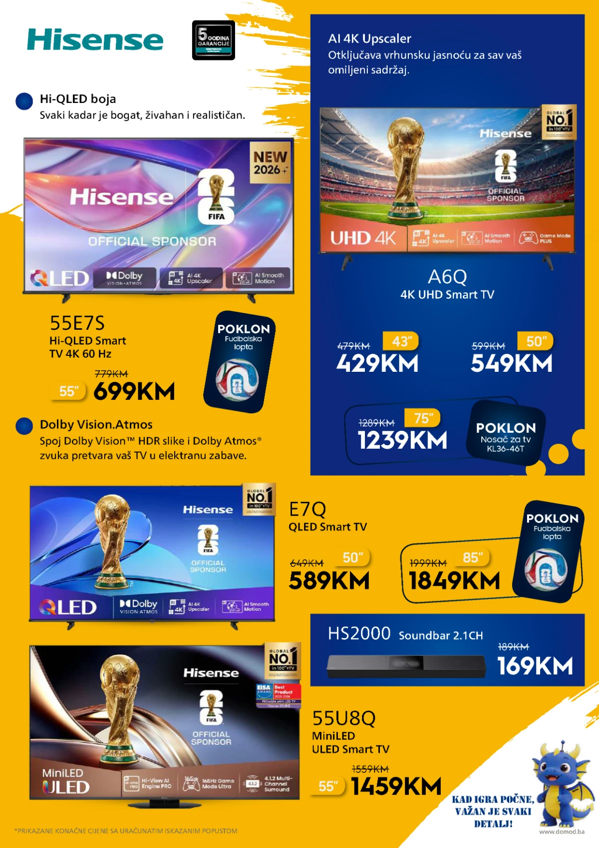 Domod katalog strana 4 Hisense televizori i soundbar uređaji