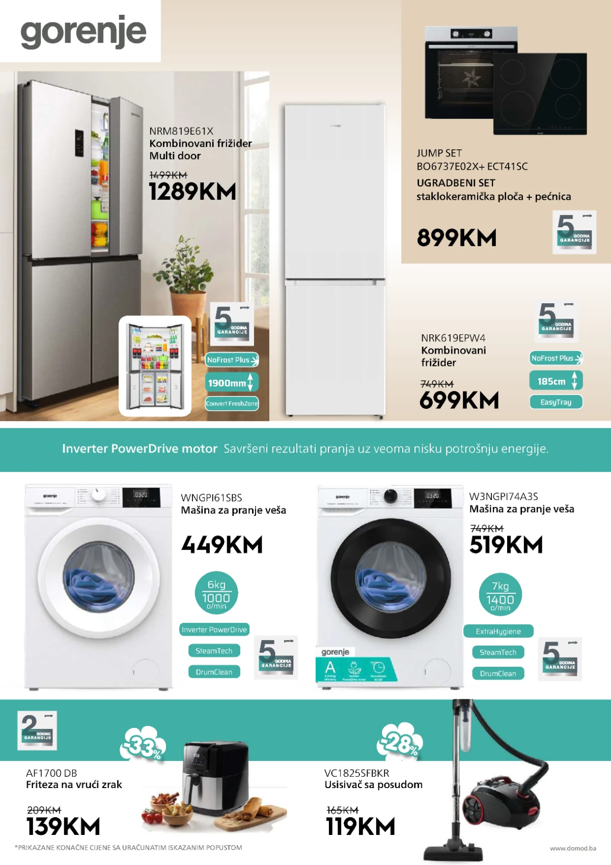 Domod katalog strana 9 Gorenje frižideri pećnice i mašine za veš