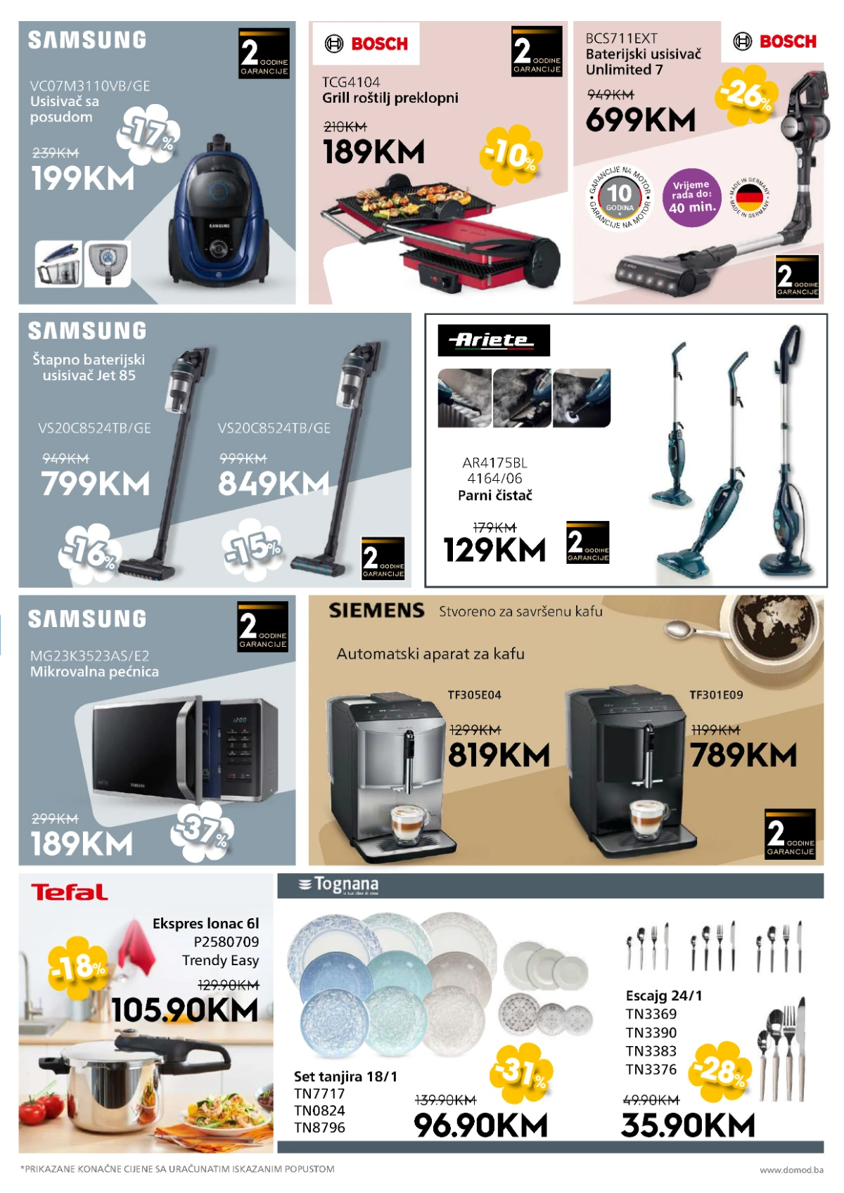 Domod katalog strana 15 usisivači espresso aparati i kuhinjski pribor