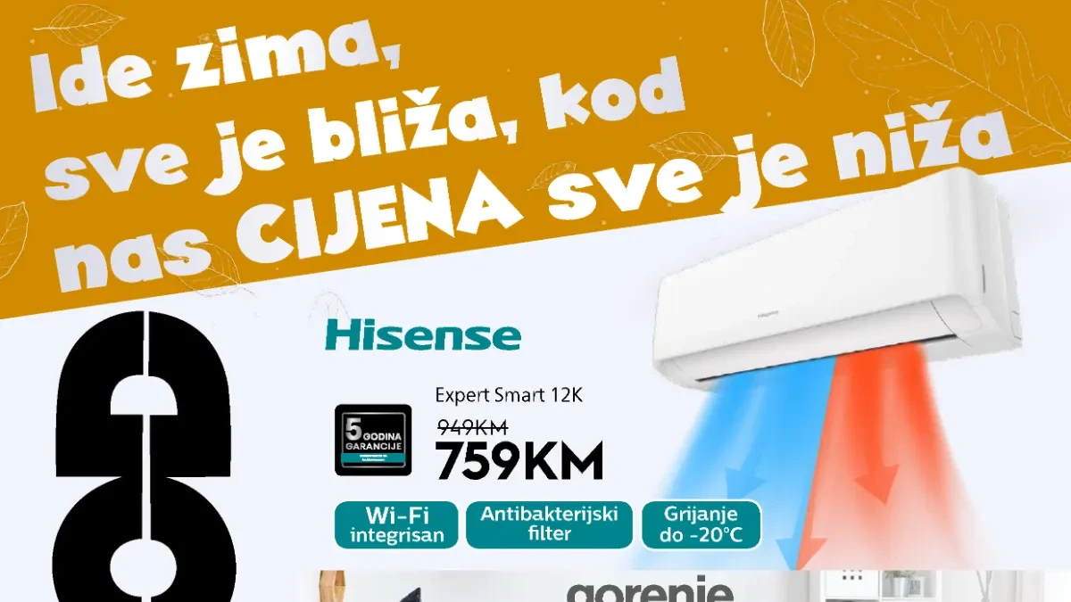 DOMOD katalog od 9. do 25.10.2026. – klima Expert Smart 12K, panelne grijalice i sušilica veša DHNE82