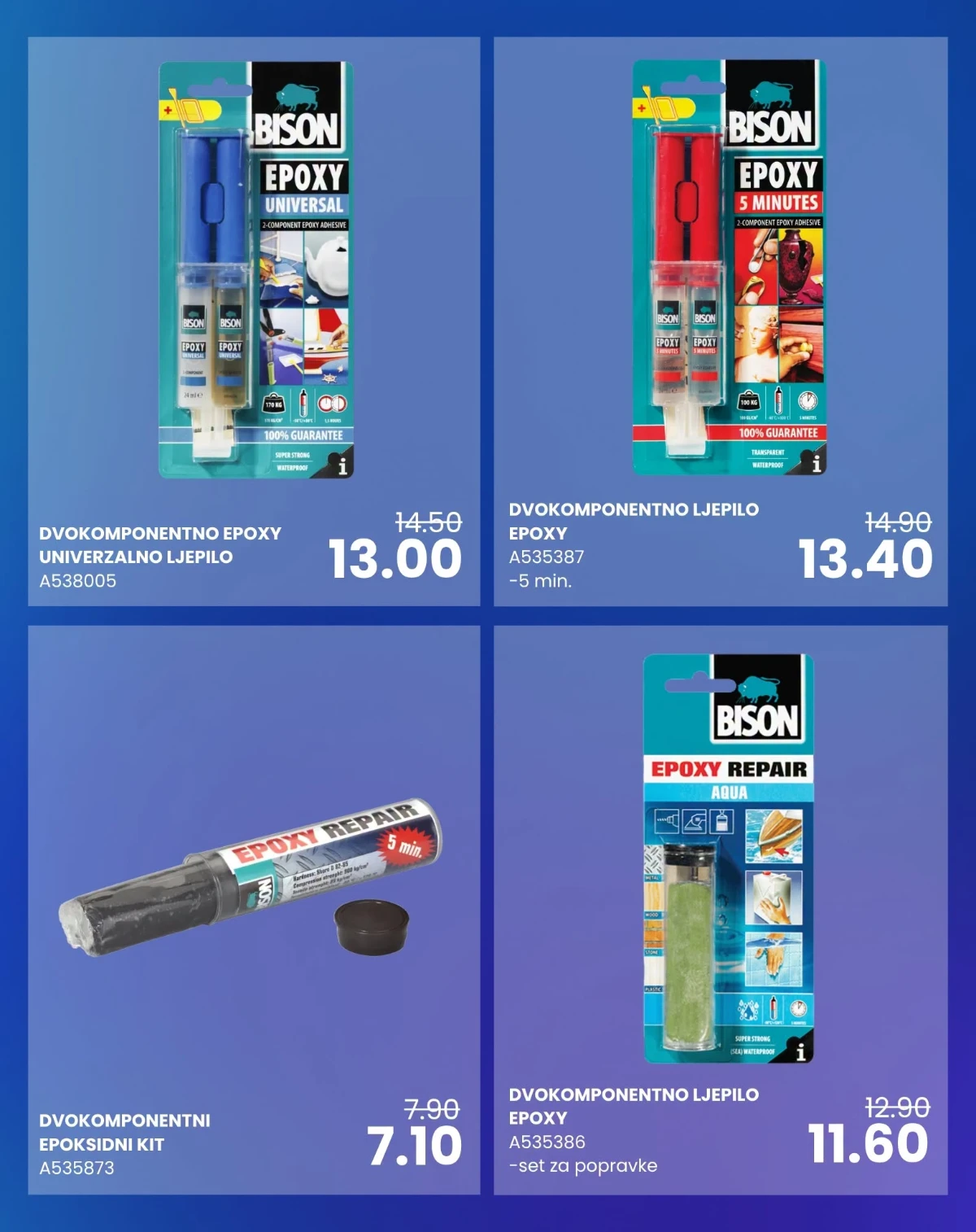 Bison Super Glue gel, silikon, montažna ljepila i odstranjivač plijesni u FIS akciji
