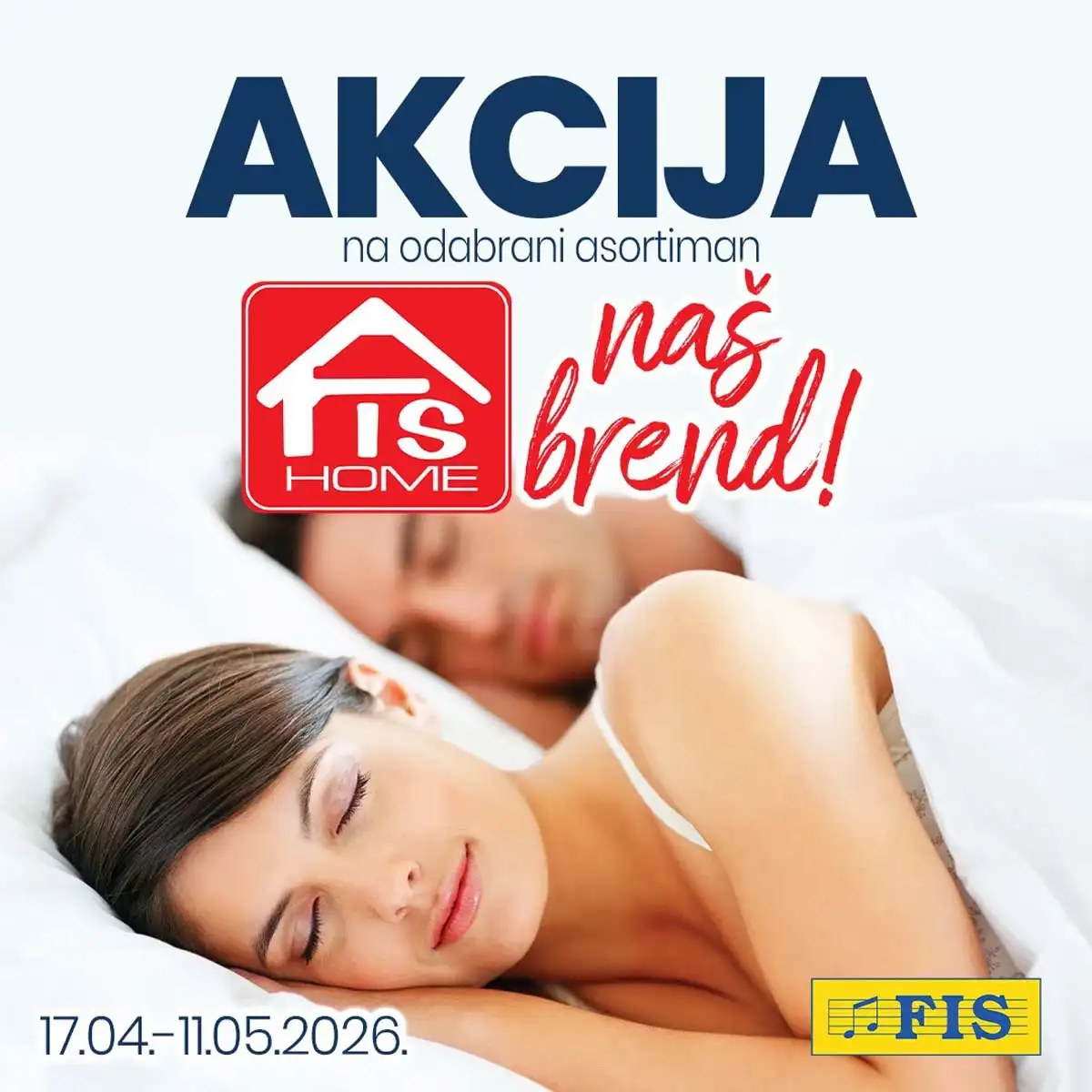 FIS HOME akcija do 30% posteljine nadmadraci jastuci step deke katalog do 11.05.2026