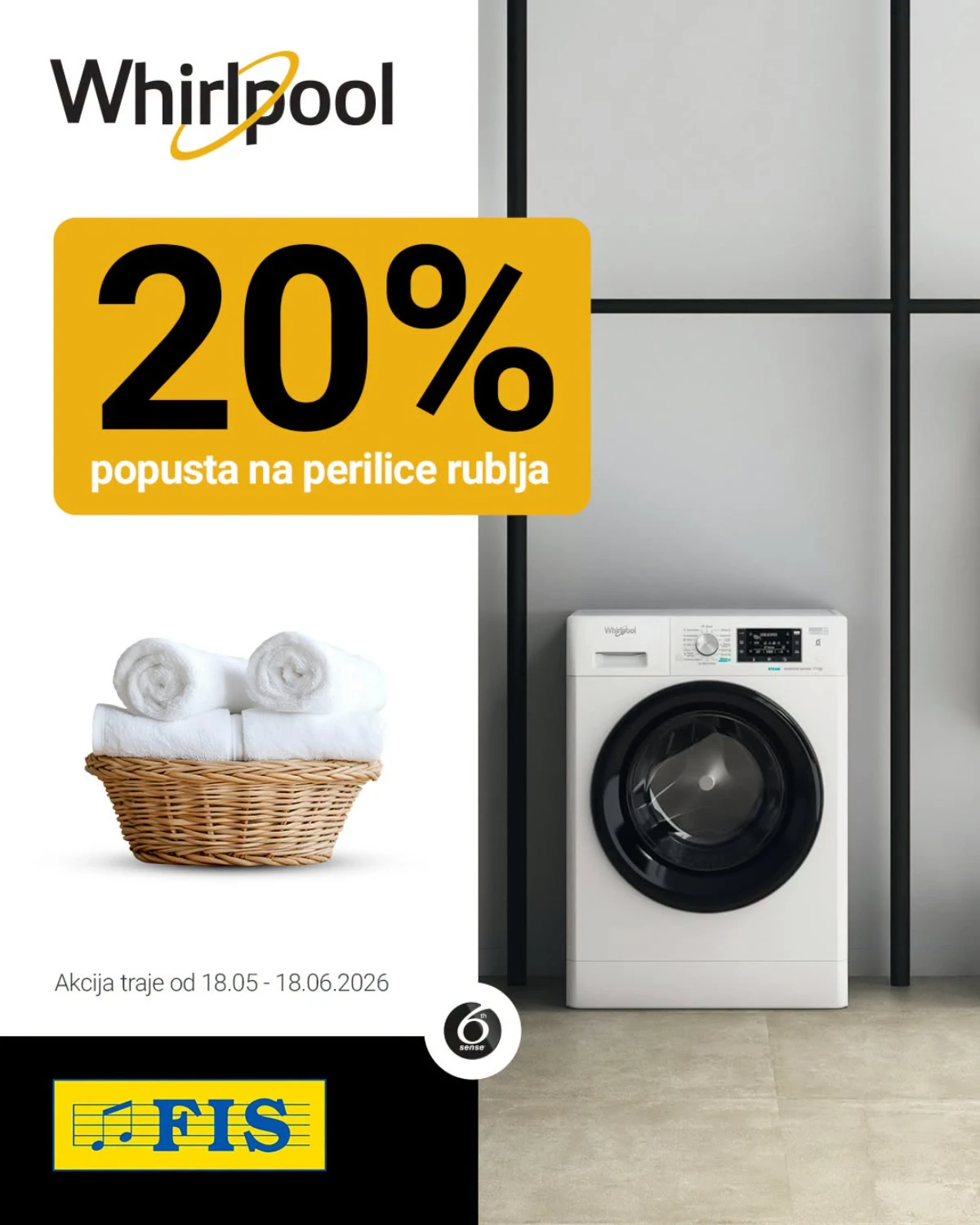 Whirlpool perilice rublja na sniženju u FIS akciji do 18.06.2026