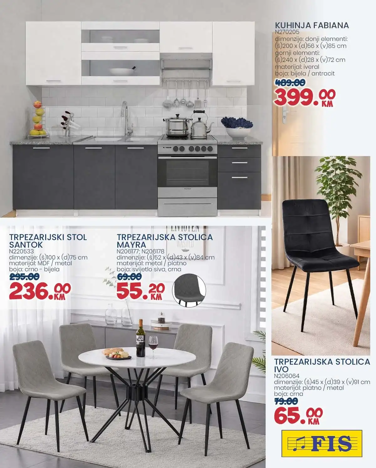 FIS akcija namještaja dnevni boravak i oprema za dom sniženja april 2026