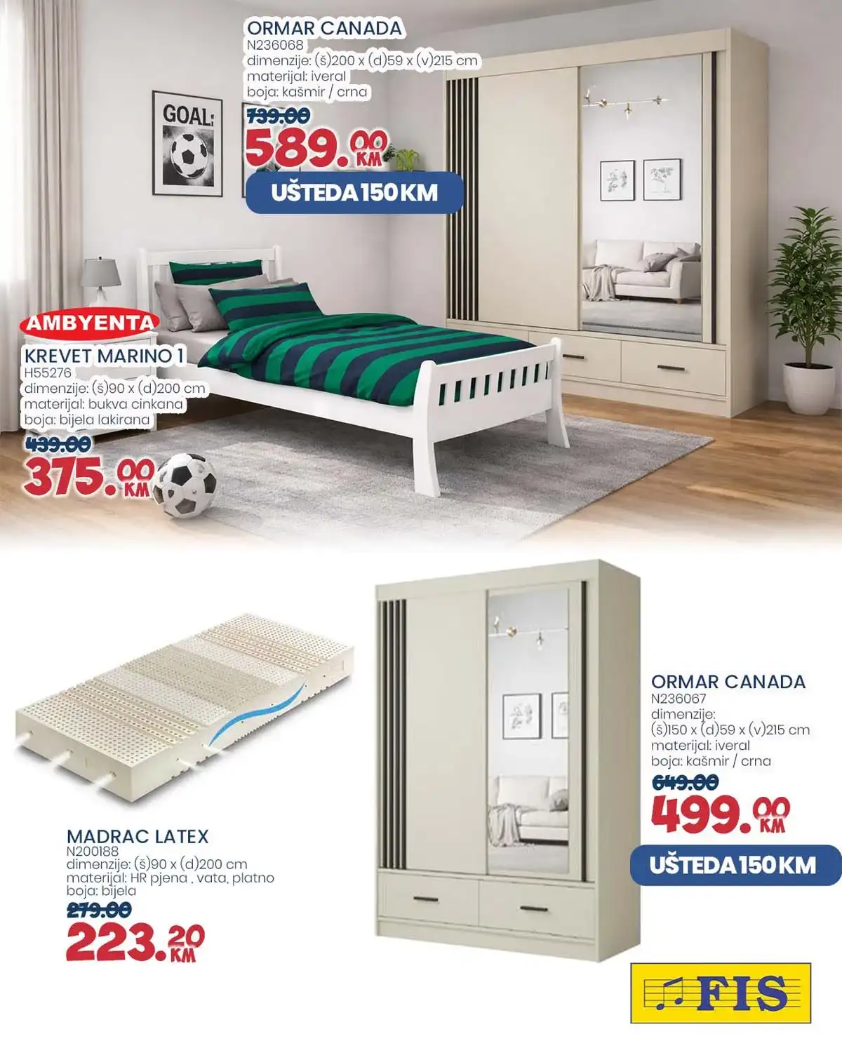 FIS akcija tekstil i oprema za dom sniženja april 2026