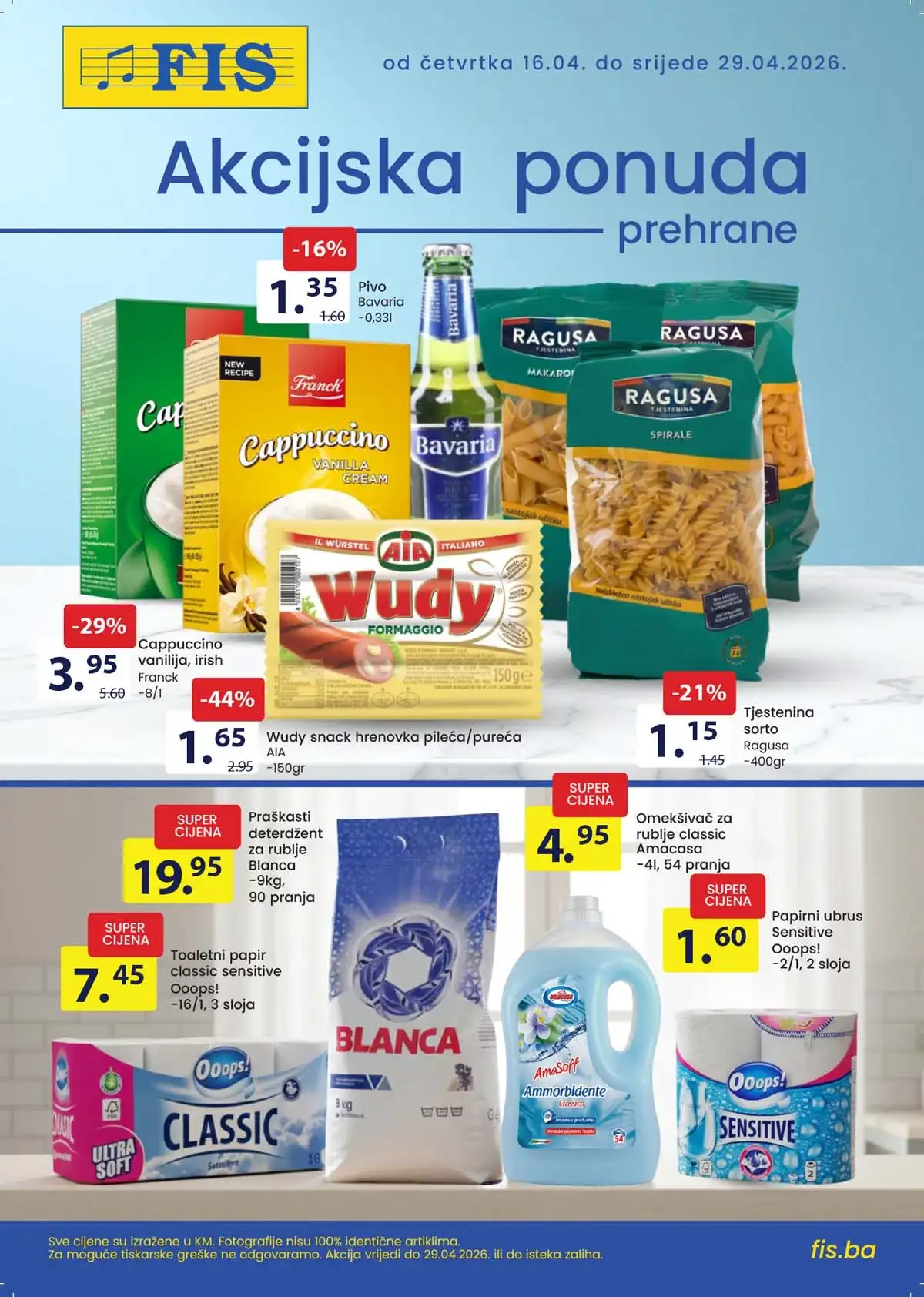 FIS akcija prehrane i hemije – katalog sniženja do 29. aprila 2026