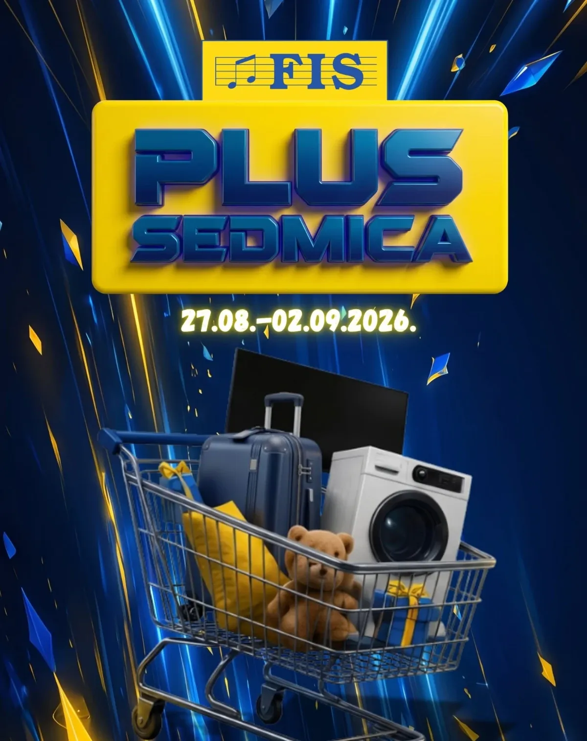 FIS Plus sedmica od 27.08. do 02.09.2026. donosi sniženja do 43% na proizvode za dom, tehniku, odjeću i dječiji program