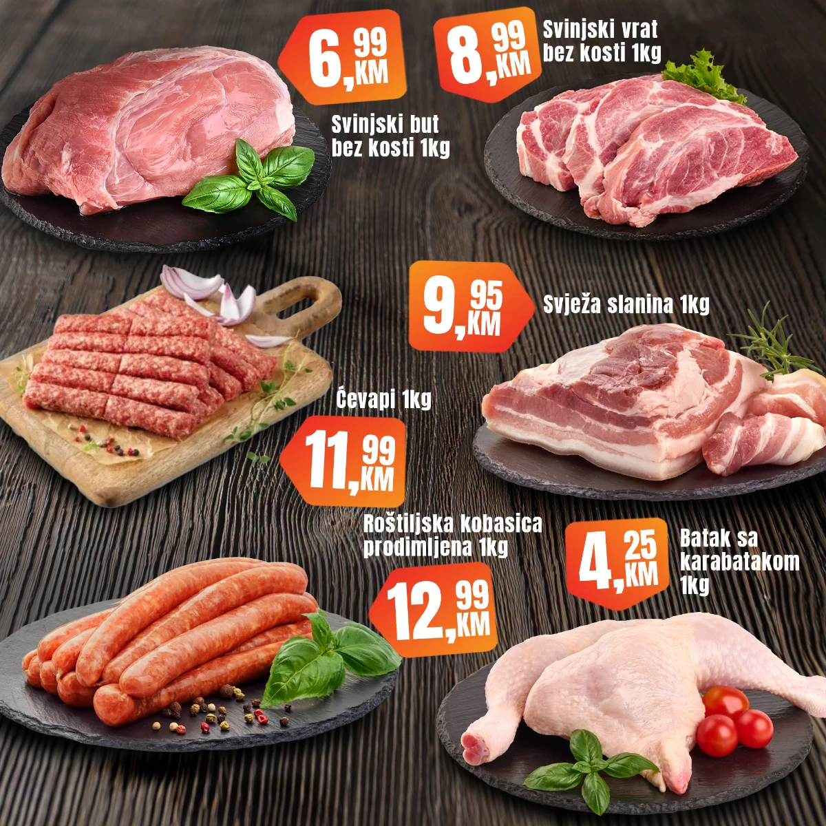 Fortuna Market vikend akcija strana 2 – svinjski but, svinjski vrat, ćevapi i batak sa karabatakom