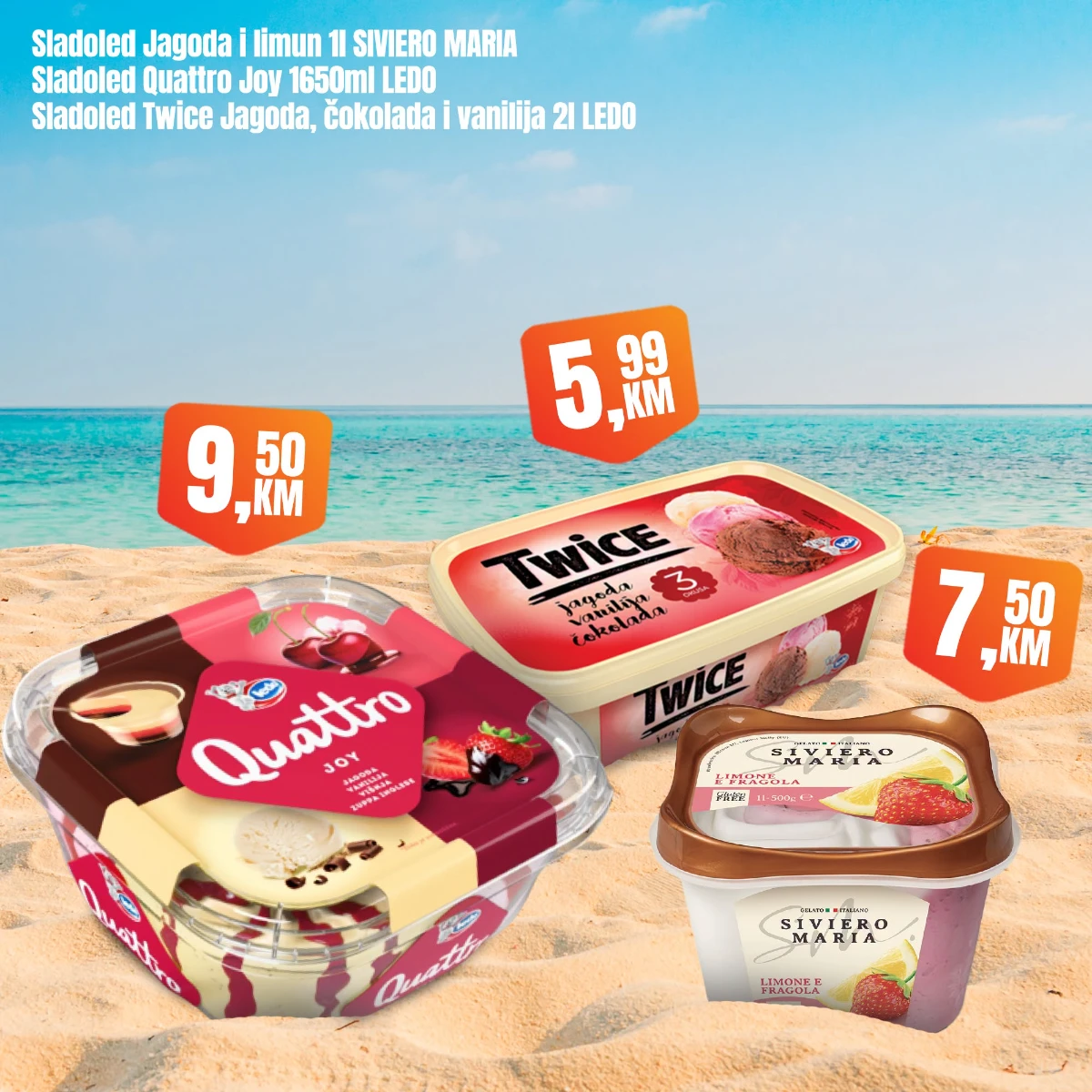Fortuna Market vikend akcija strana 8 – Quattro Joy, Twice i Siviero Maria sladoledi