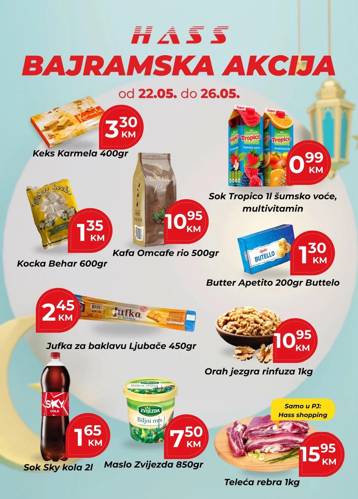 HASS Bajramska akcija do 26.05.2026 – kafa, sokovi i bajramska kupovina po hit cijenama