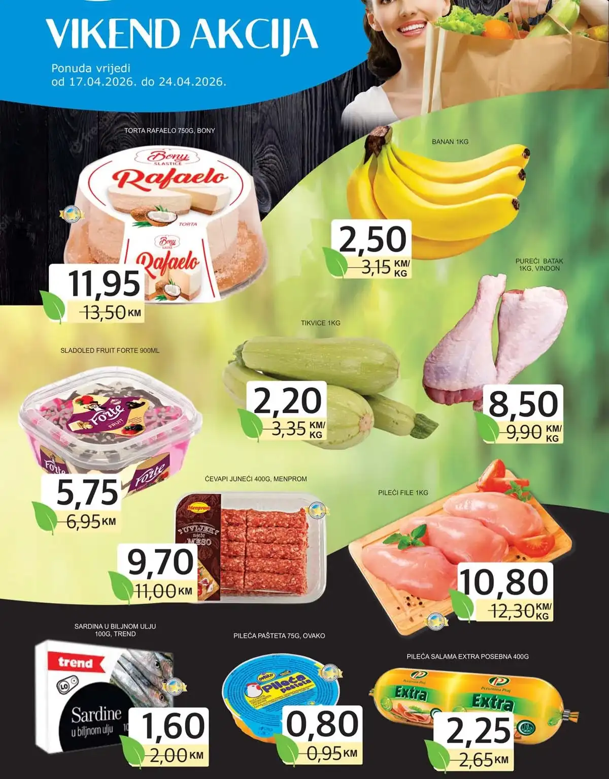 Hoše Komerc vikend akcija katalog – velika sniženja prehrane i kućnih potrepština do 24. aprila 2026