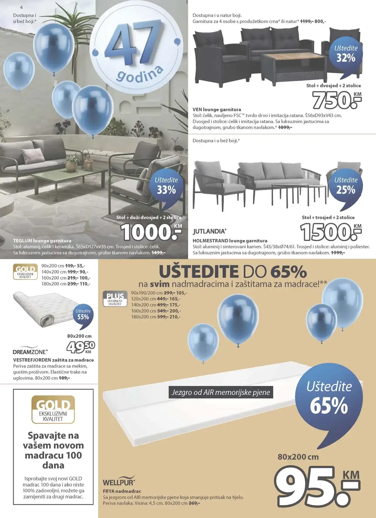 JYSK rođendanska akcija katalog sniženja namještaja i opreme za dom – strana 4 – do 28.04.2026