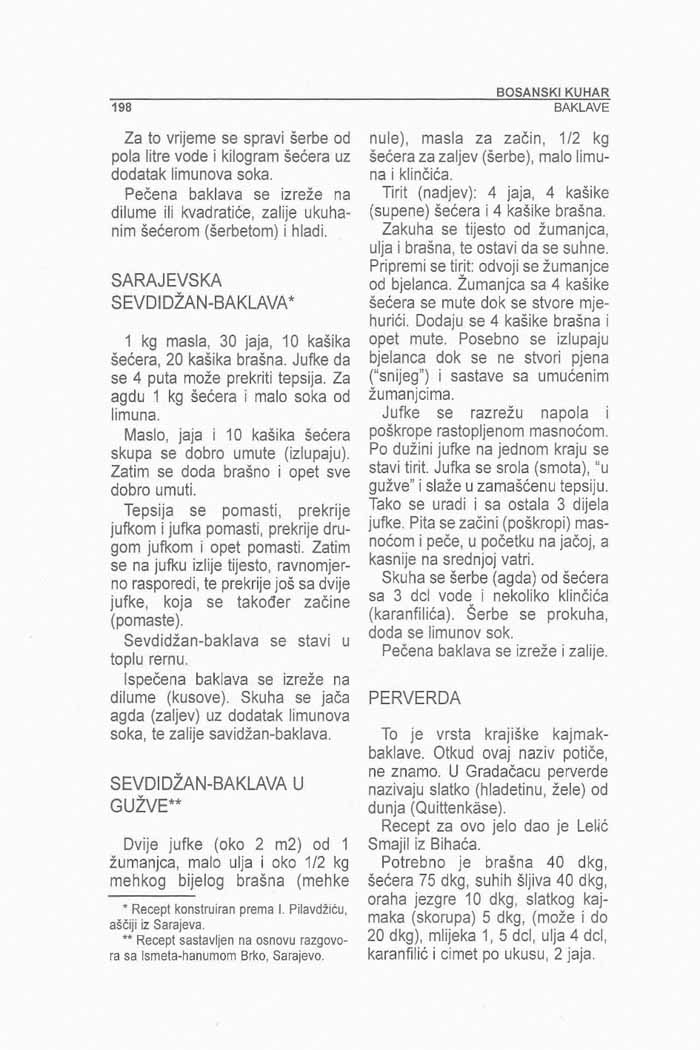 Recepti Bosanski kuhar  Alija Lakišić