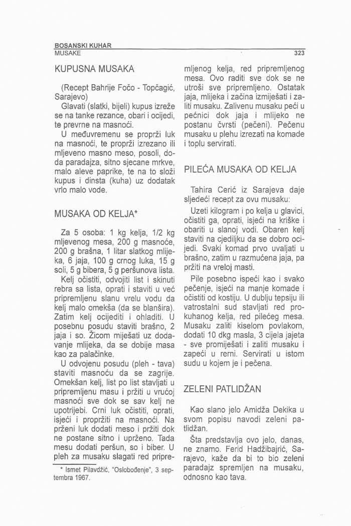 Recepti Bosanski kuhar  Alija Lakišić