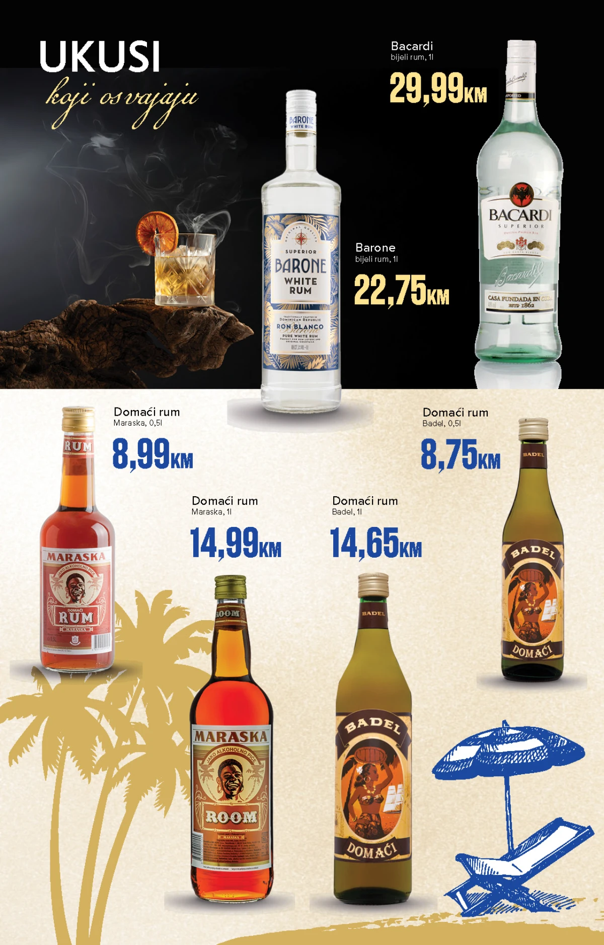 Bacardi, Barone i domaći rumovi na akciji