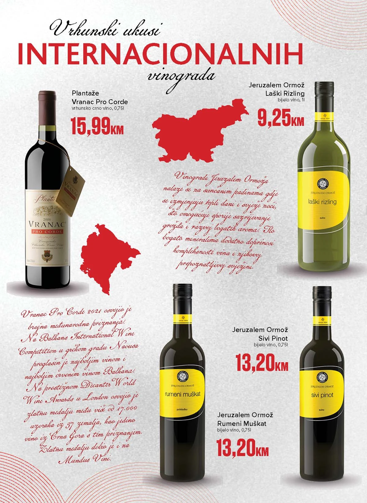 Konzum i Mercator akcijska ponuda vina i izbor