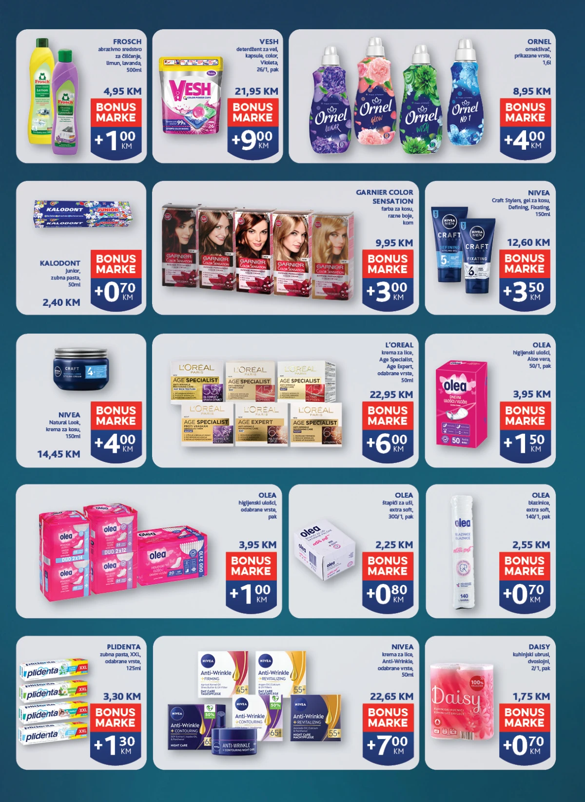 Konzum i Mercator kućna hemija i higijena na akciji