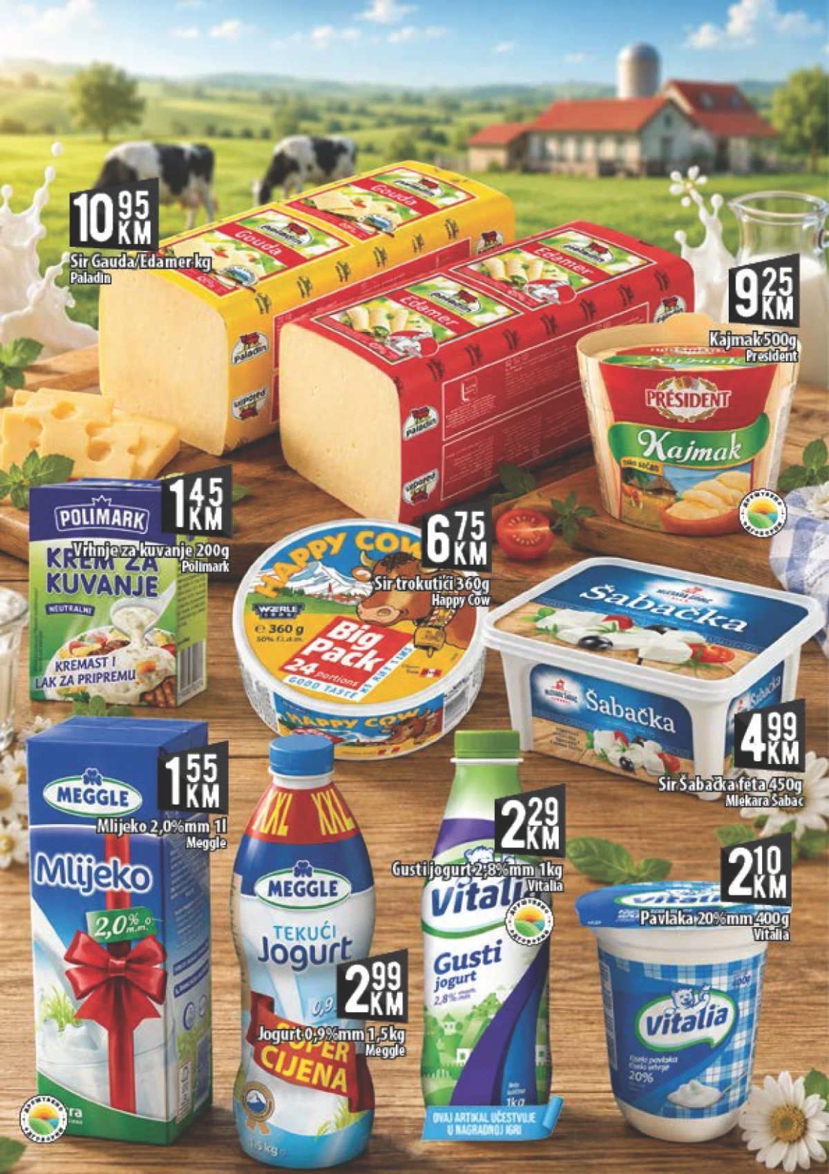 Kort katalog sirevi i mliječni proizvodi Kort katalog – sir, kajmak i jogurt po akcijskim cijenama
