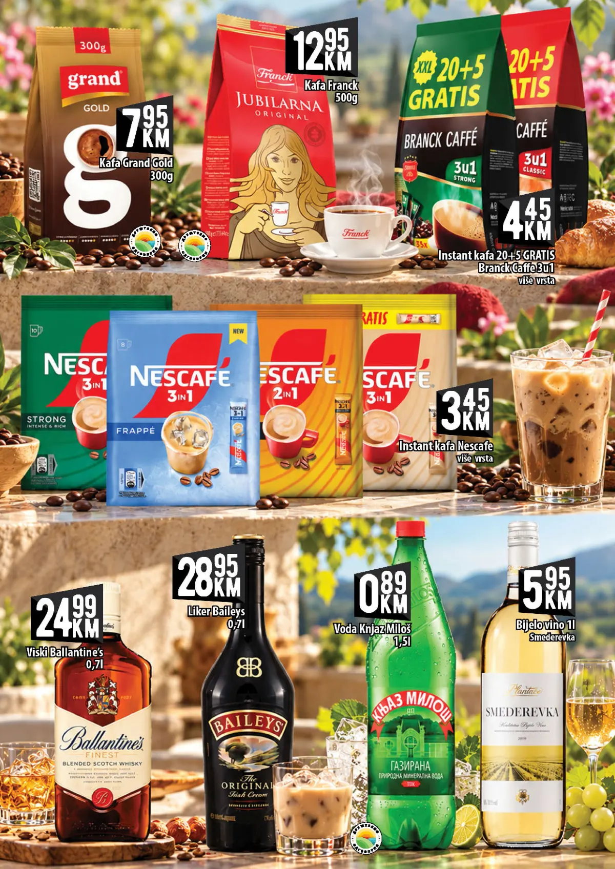 KORT katalog, stranica 14 – kafa Grand Gold 300 g za 7,95 KM i kafa Franck 500 g za 12,95 KM
