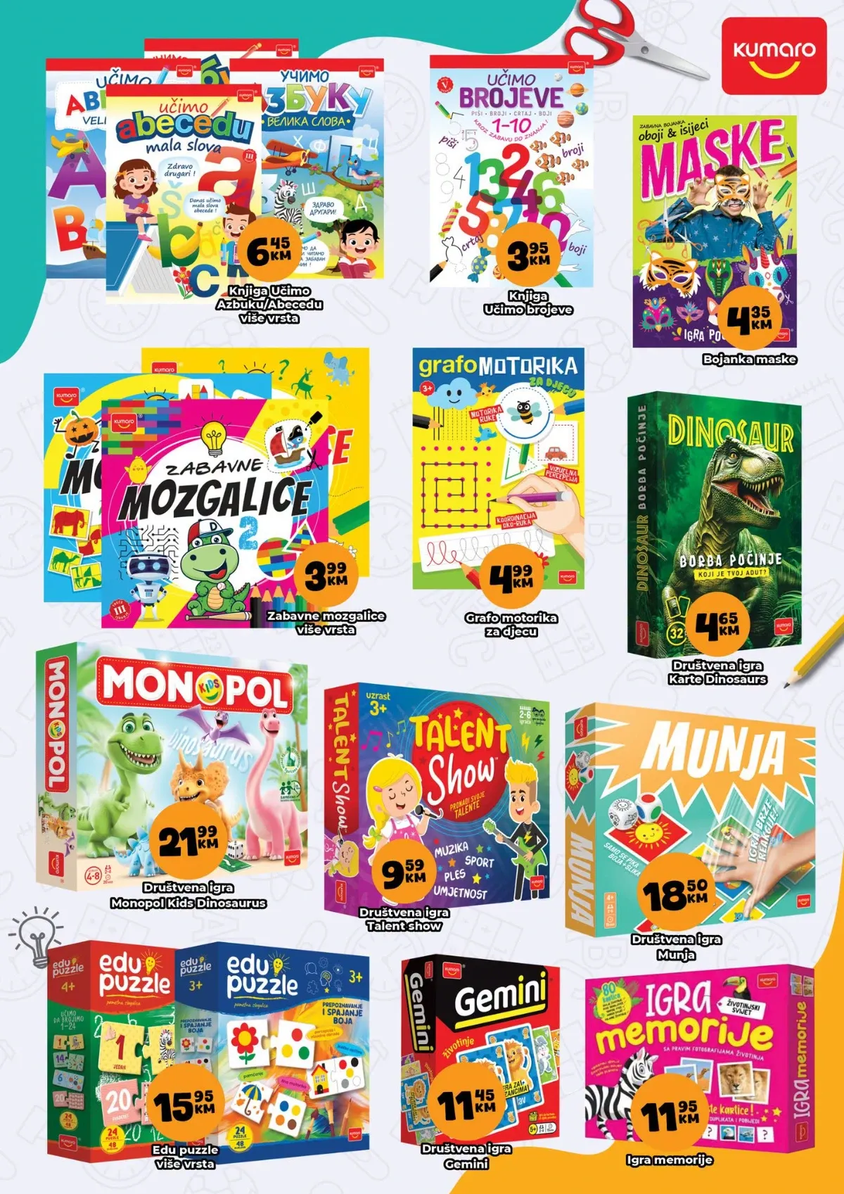 KORT školski katalog – edukativne knjige, mozgalice i društvene igre za djecu