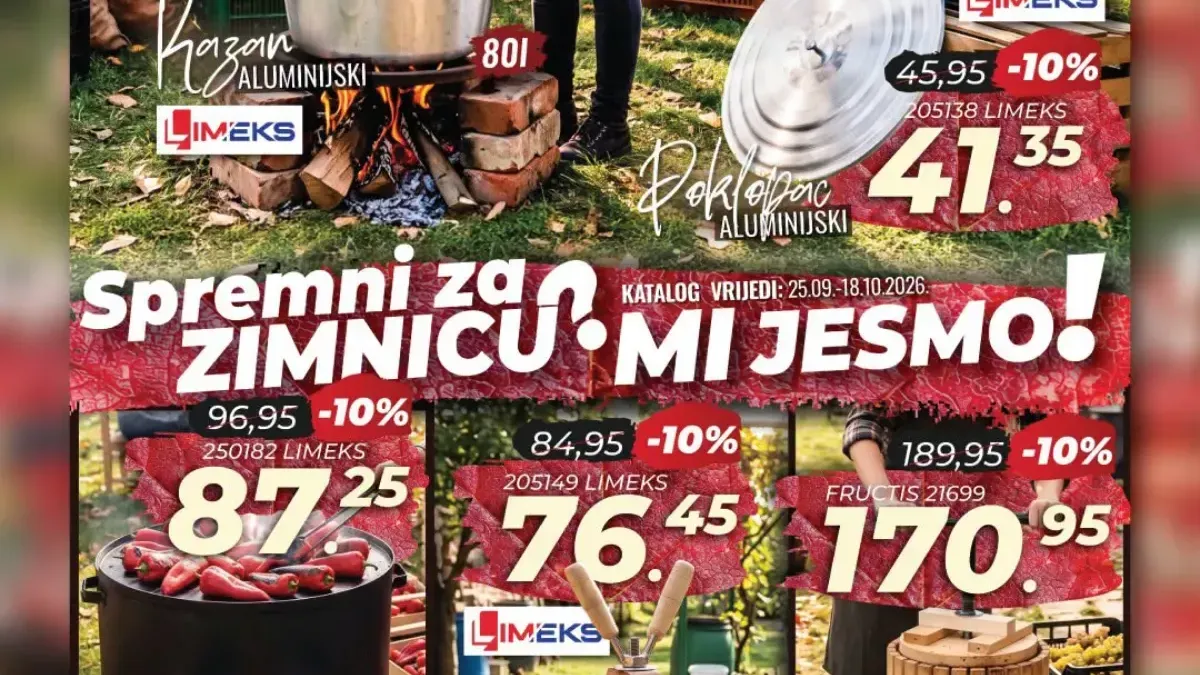 Penny Plus Spremni za zimnicu katalog od 25.09. do 18.10.2026. – kazani, prese za voće, burad, boce, police i oprema za zimnicu