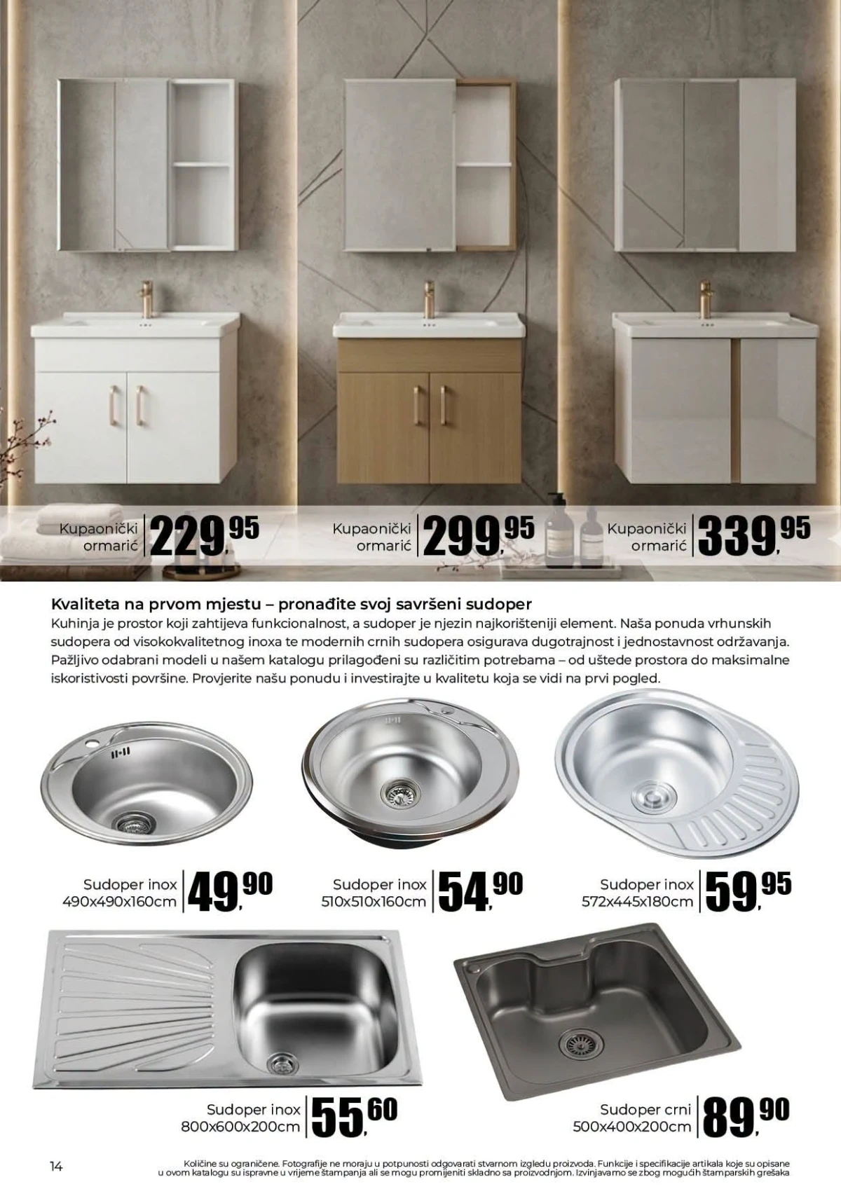 Robot katalog strana 14 kupatilski ormarići i inox sudoperi