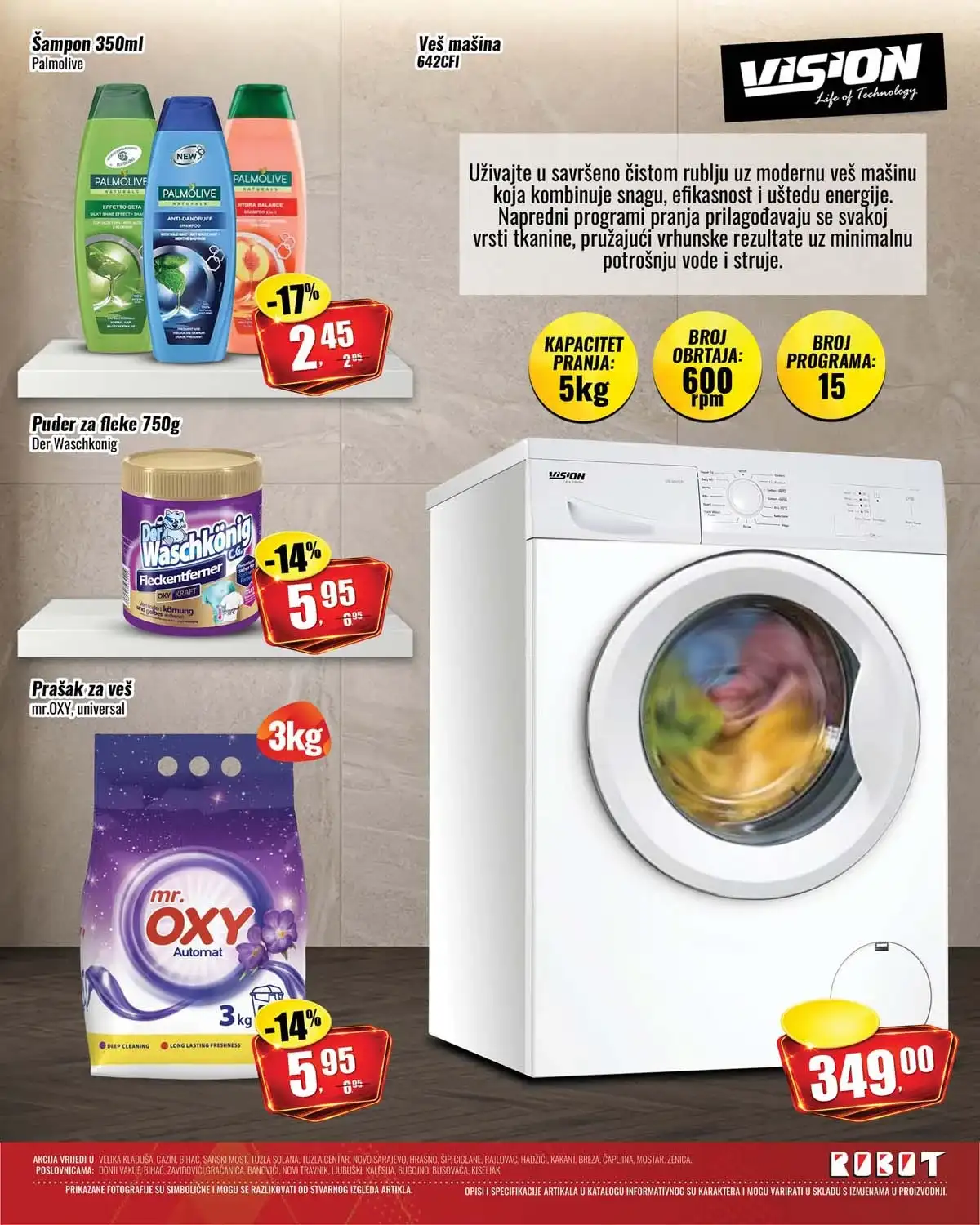Robot akcija kućne potrepštine sniženja do 22 posto strana 3 april 2026