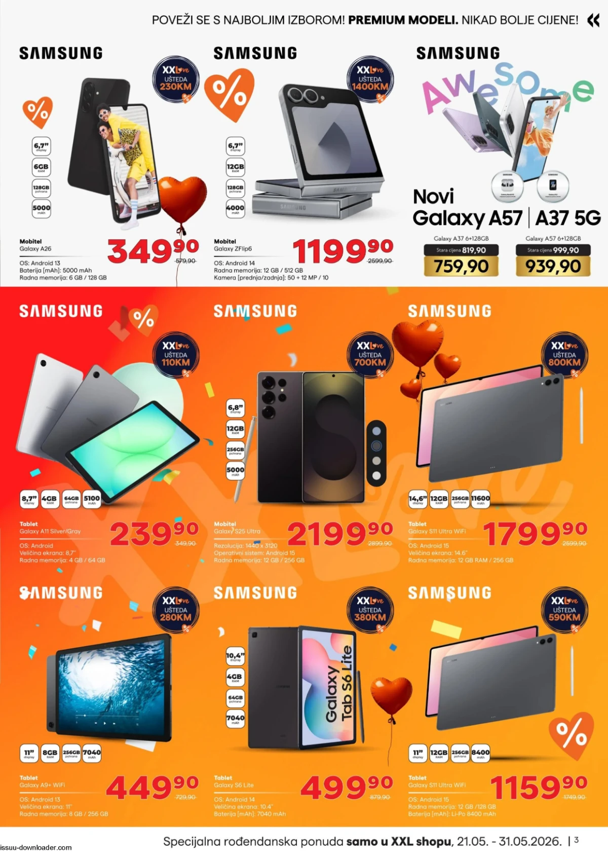 Tehnomag Samsung telefoni, tableti i premium uređaji na sniženju do 31.05.2026