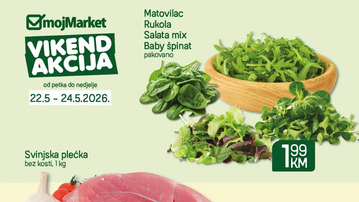 Moj Market vikend akcija 22–24.05.2026 – Nutella, Fanta i svinjska plećka po sniženim cijenama