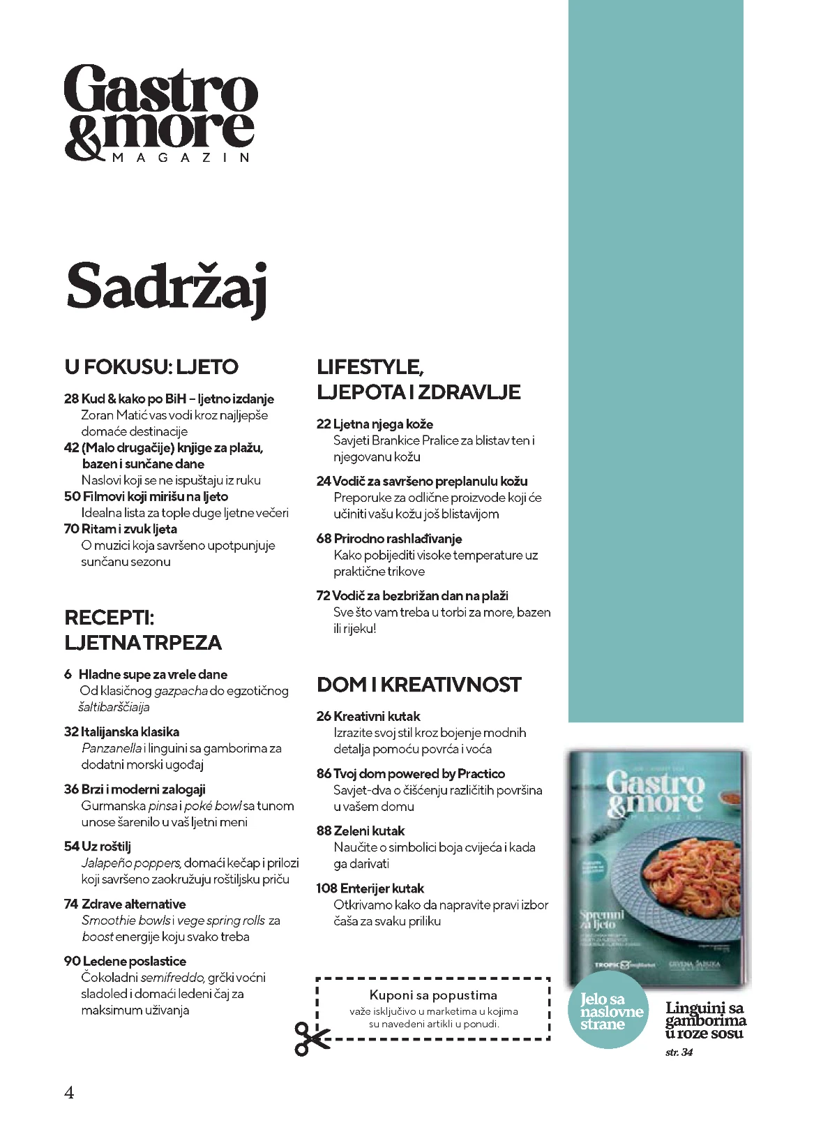 Gastro & More magazin sadržaj ljetnog izdanja 2026