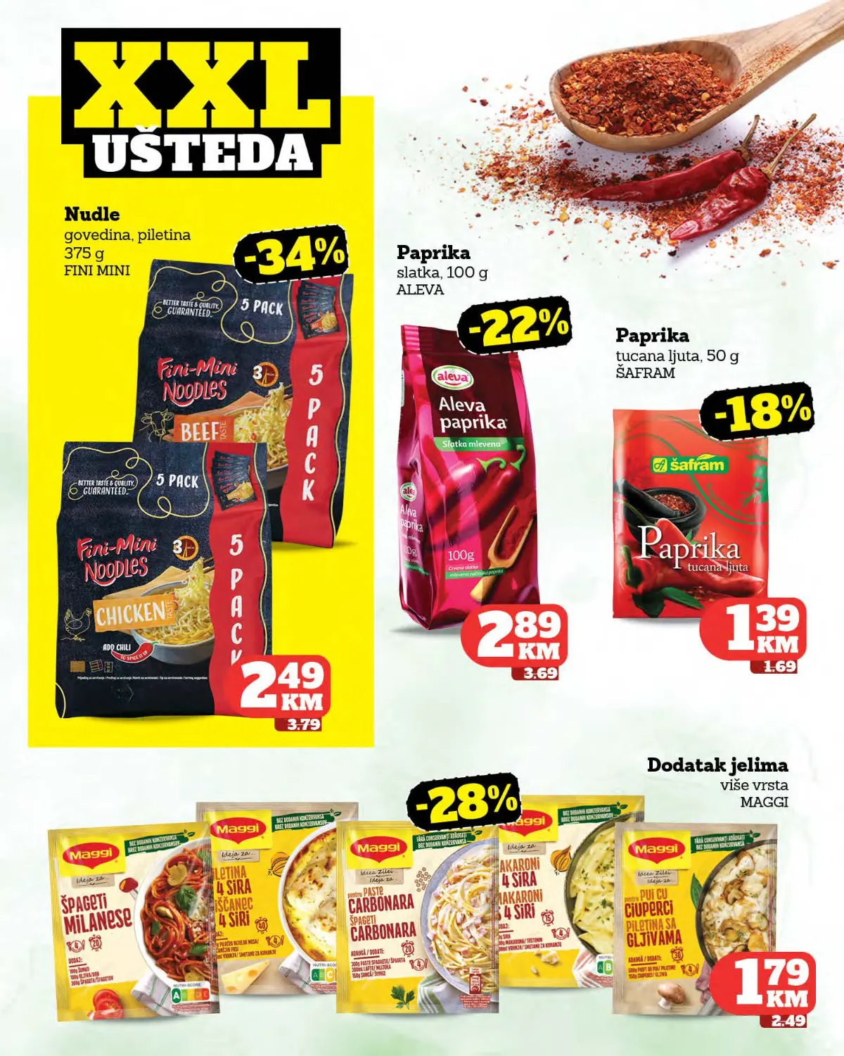 Tropic katalog – XXL ušteda na nudlama i začinima Tropic katalog – nudle, paprika i Maggi dodaci jelima