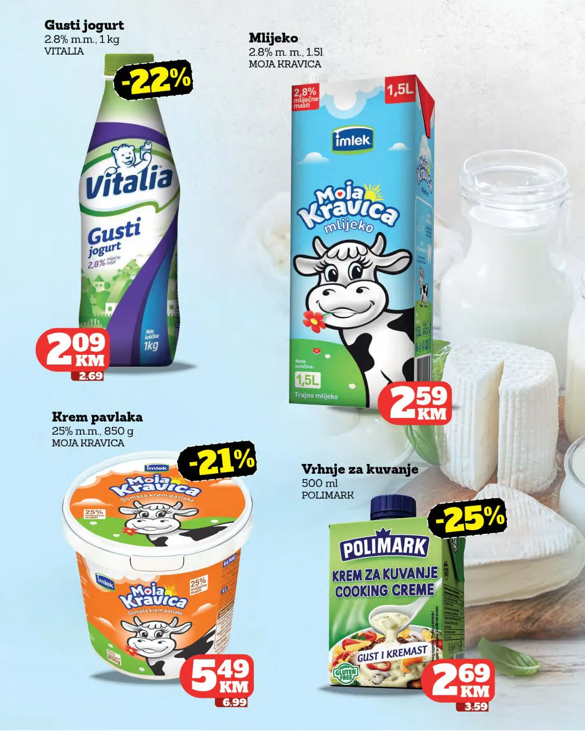 Tropic katalog – mliječni proizvodi na akciji Tropic katalog – jogurt, mlijeko, pavlaka i vrhnje za kuhanje