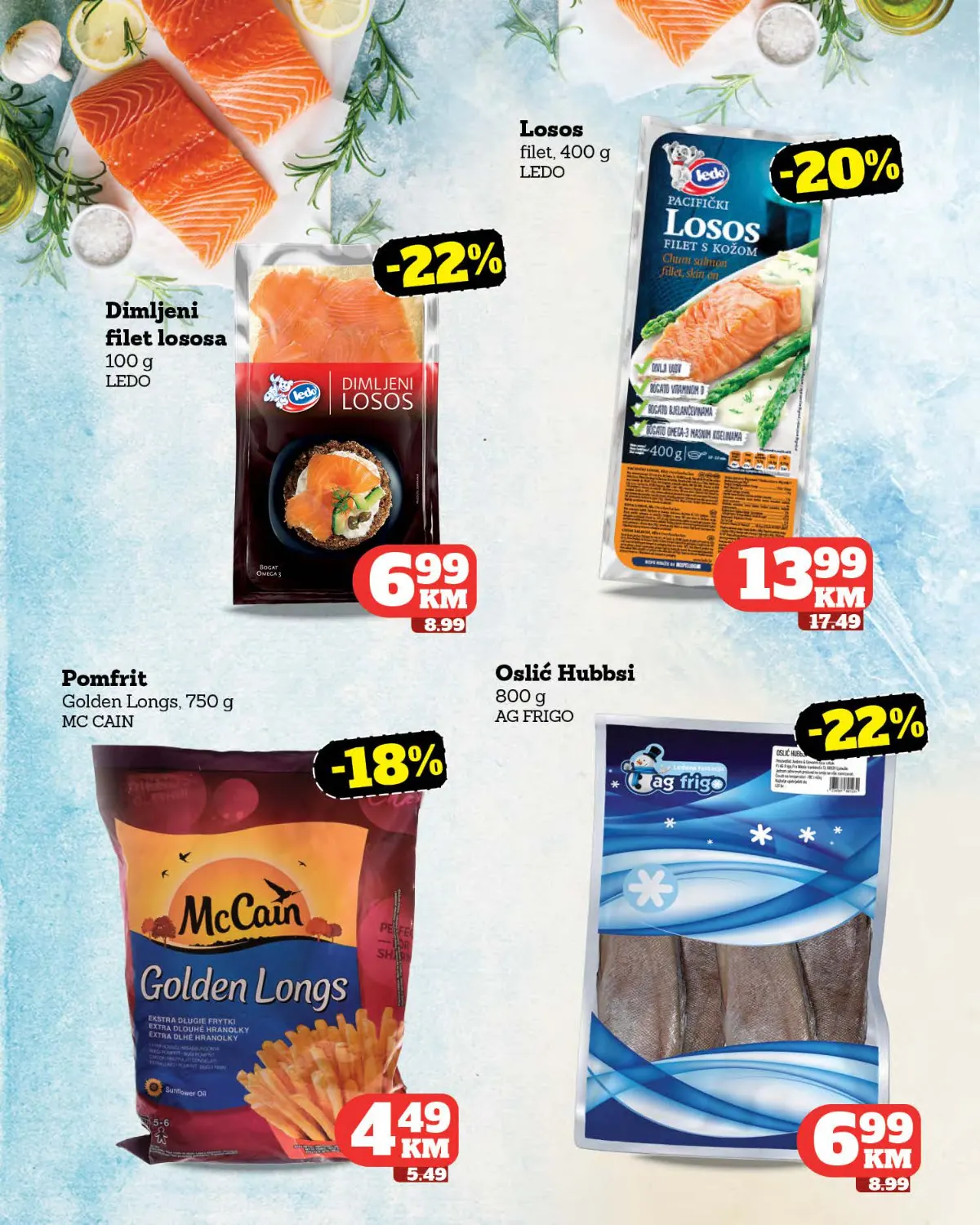 Tropic katalog – smrznuta riba i pomfrit Tropic katalog – losos, pomfrit i oslić